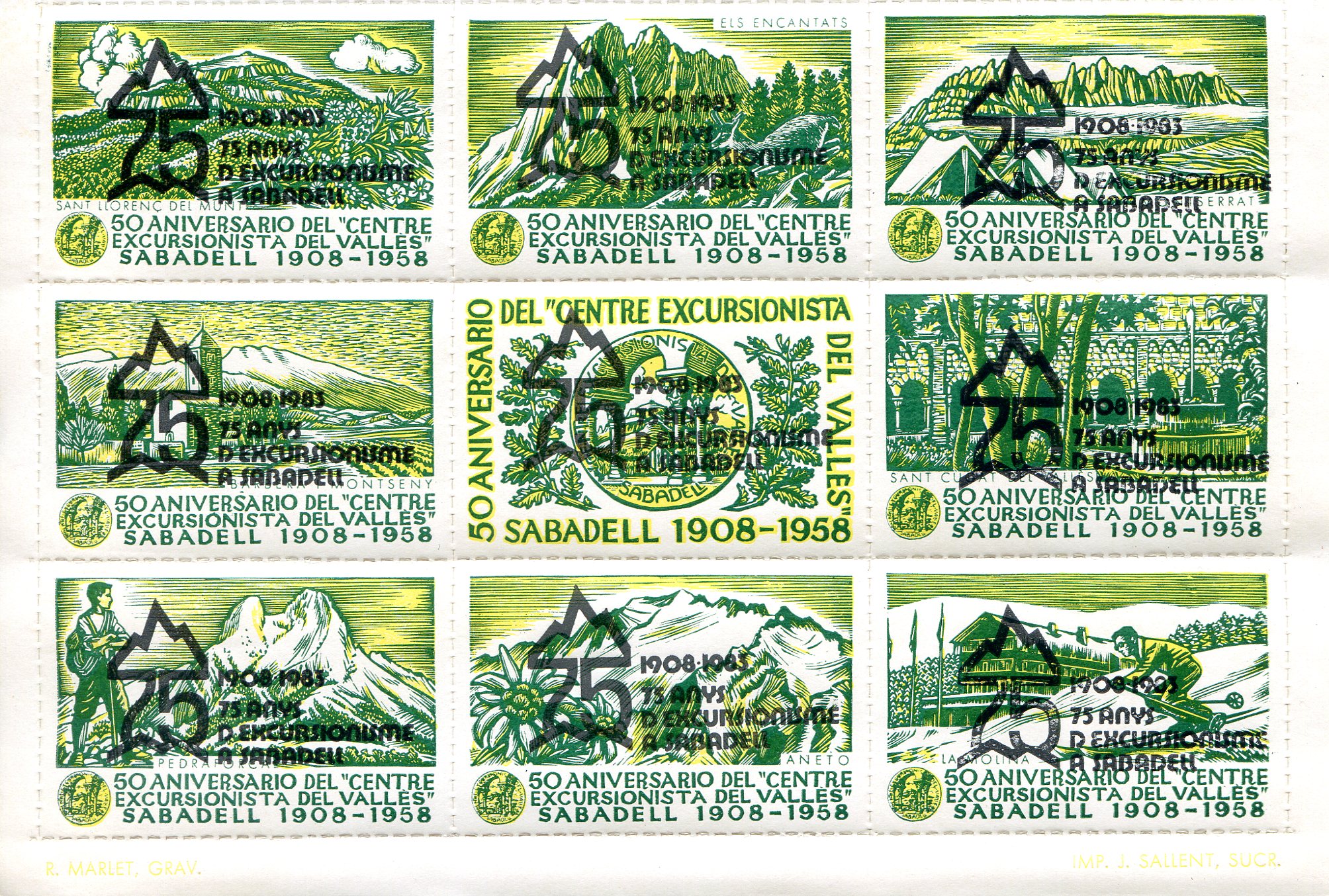 50 aniversario del "Centre Excursionista del Vallès" : Savadell 1908-1958 - Portada