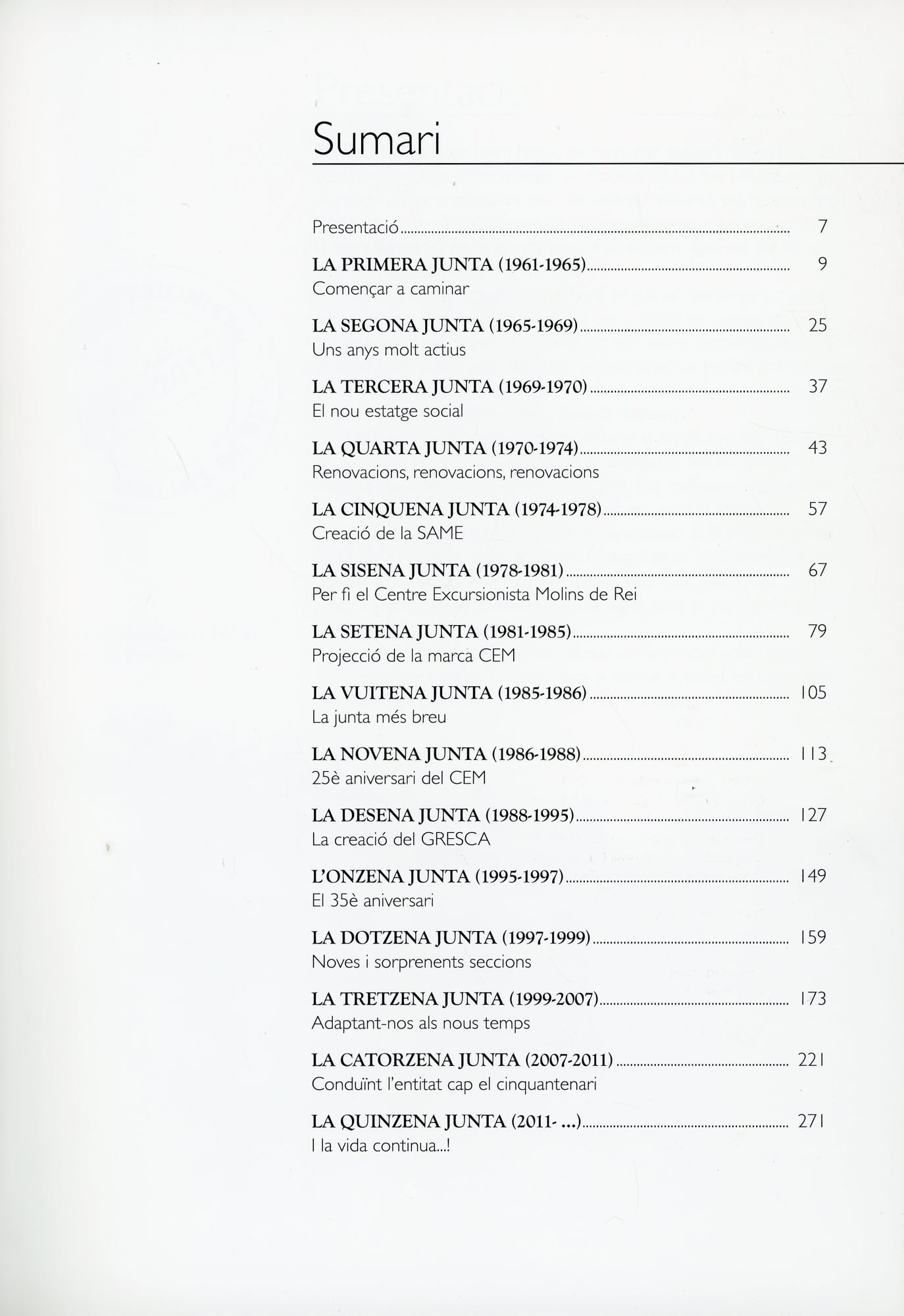 50 anys d'excursionisme i cultura : Centre Excursionista Molins de Rei : 1961-2011 - Miniatura 2