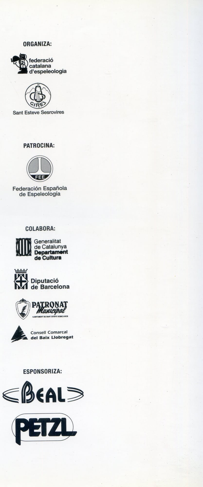 7º Congreso Español de espeleología : Sant Esteve Sesrovires · 5-8 de Diciembre 1997 - Miniatura 2