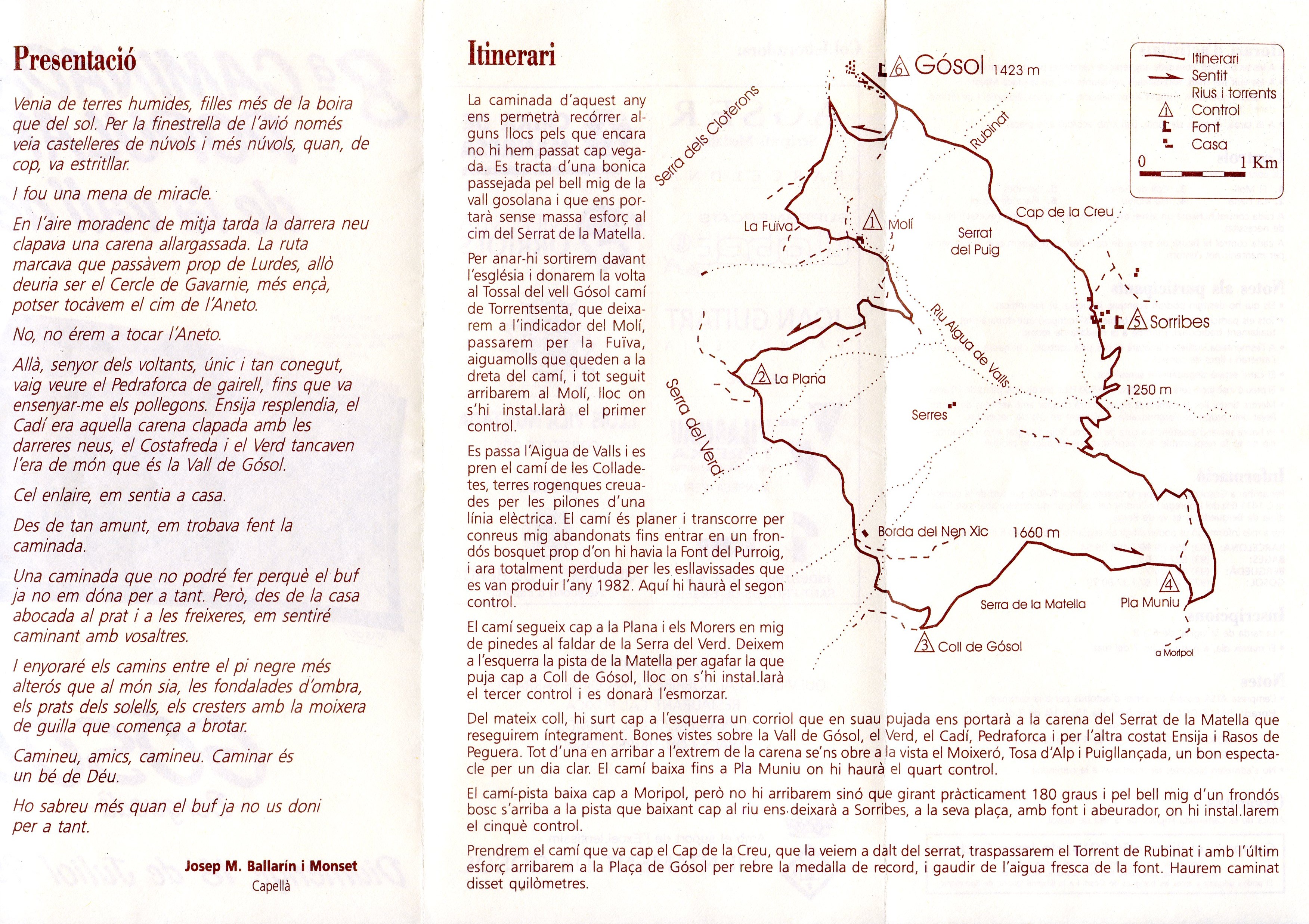 8a Caminada Popular de la vall de Gósol -Berguedà- : Diumenge 16 de Juliol -95 - Miniatura 2