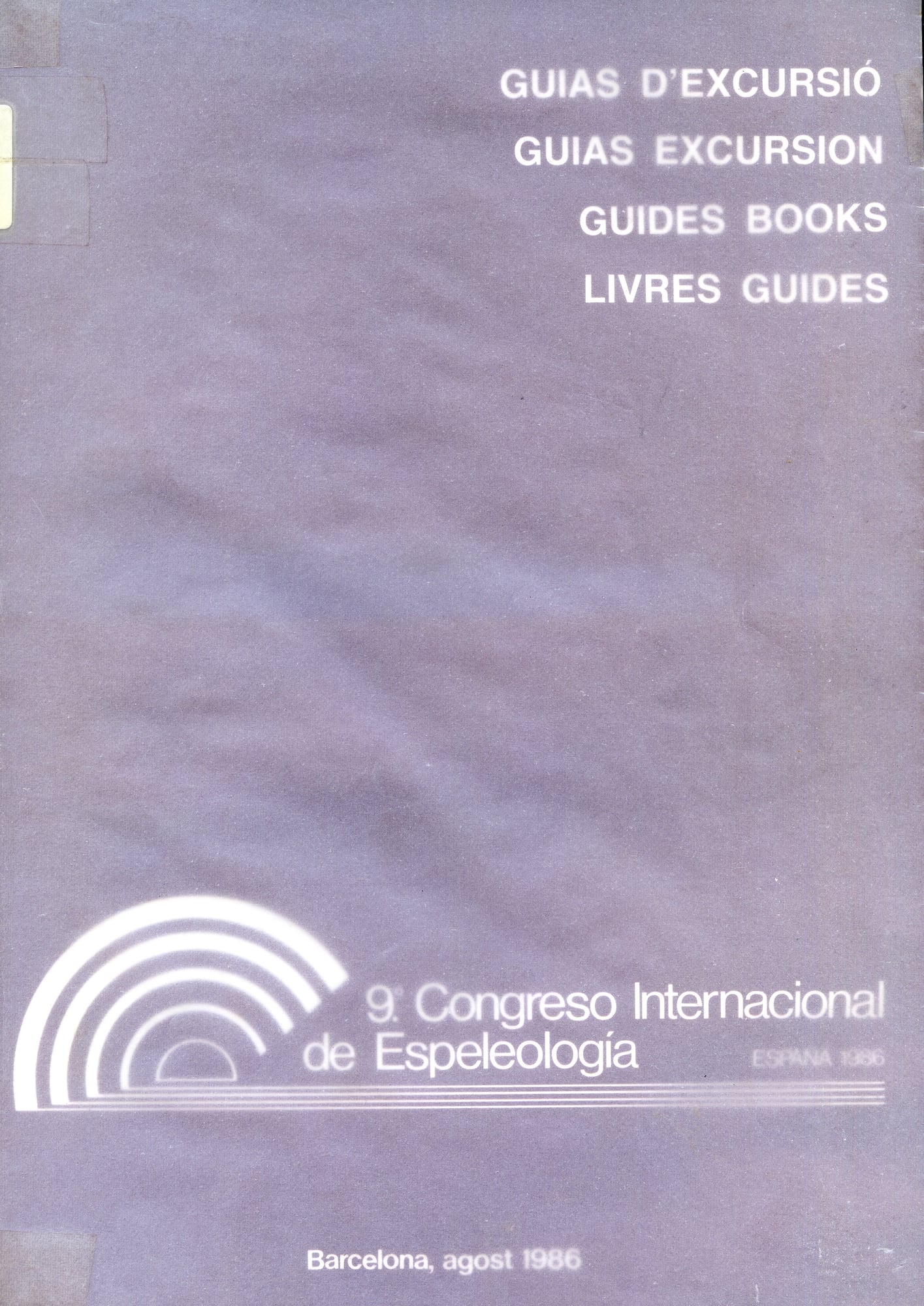 9º Congreso Internacional de Espeleologia : Guias d'excursió - Portada