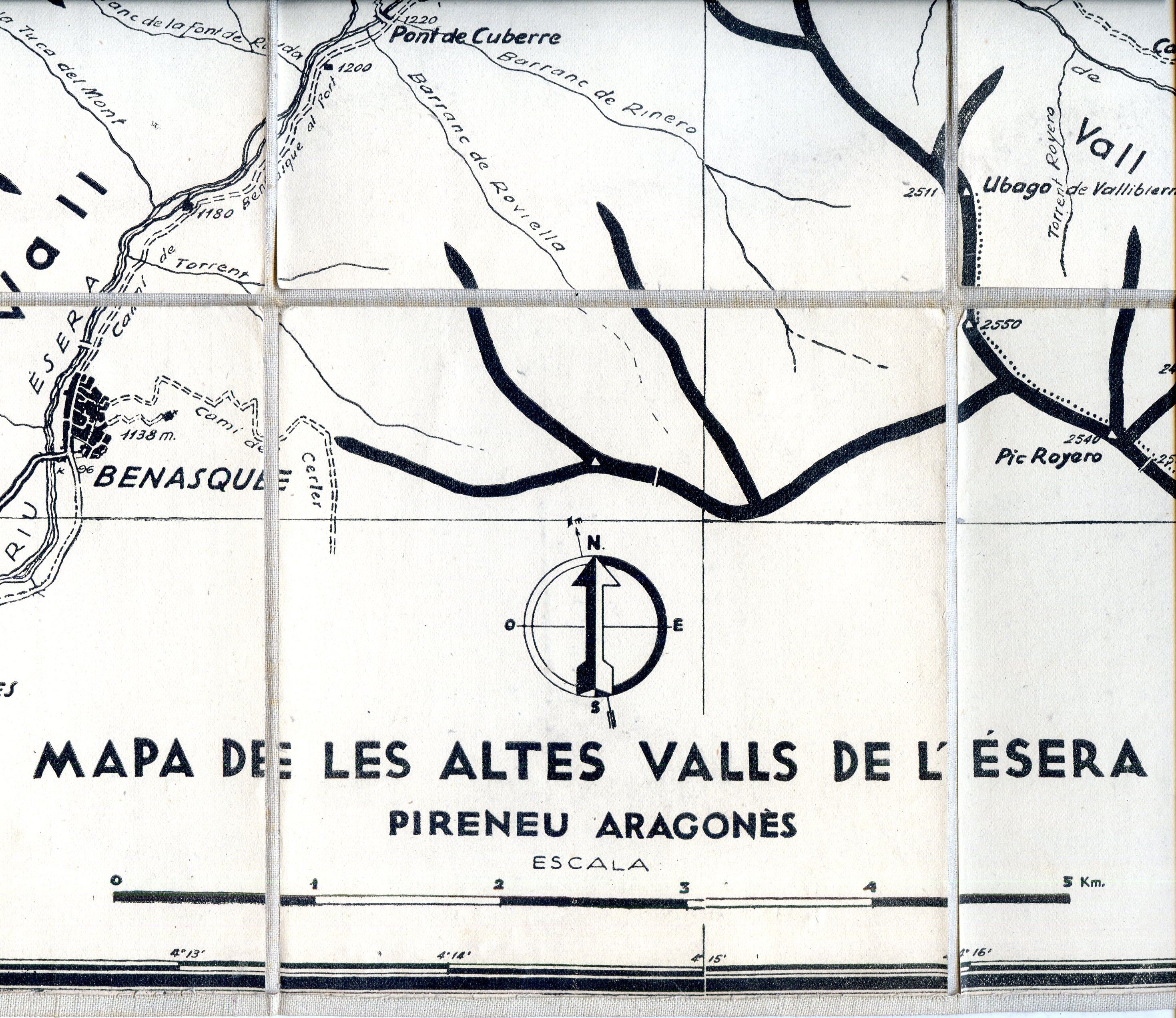 Mapa de les Altes valls de l'Ésera : Pirineu Aragonès - Portada