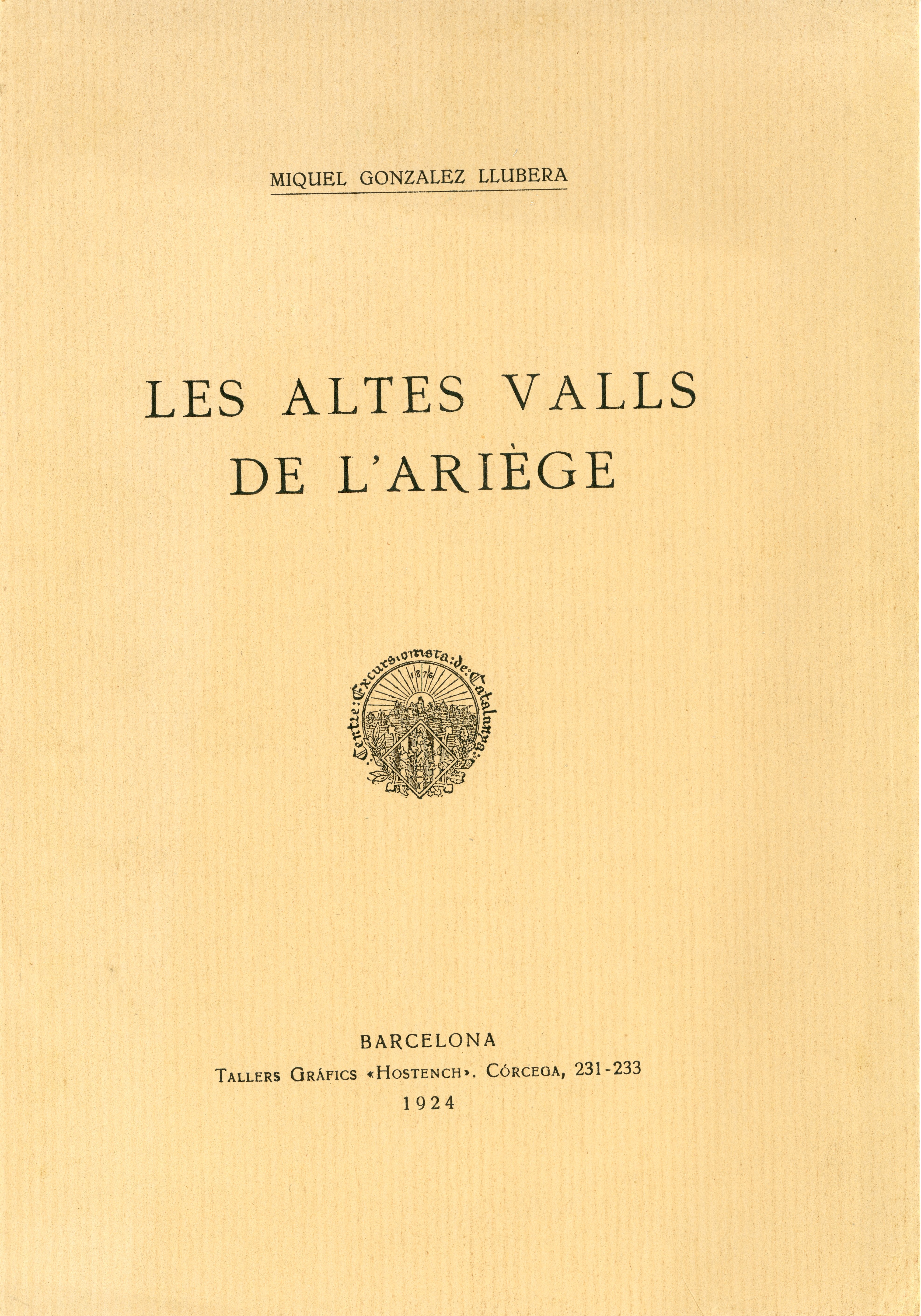 altes valls de l'Ariège, Les - Portada