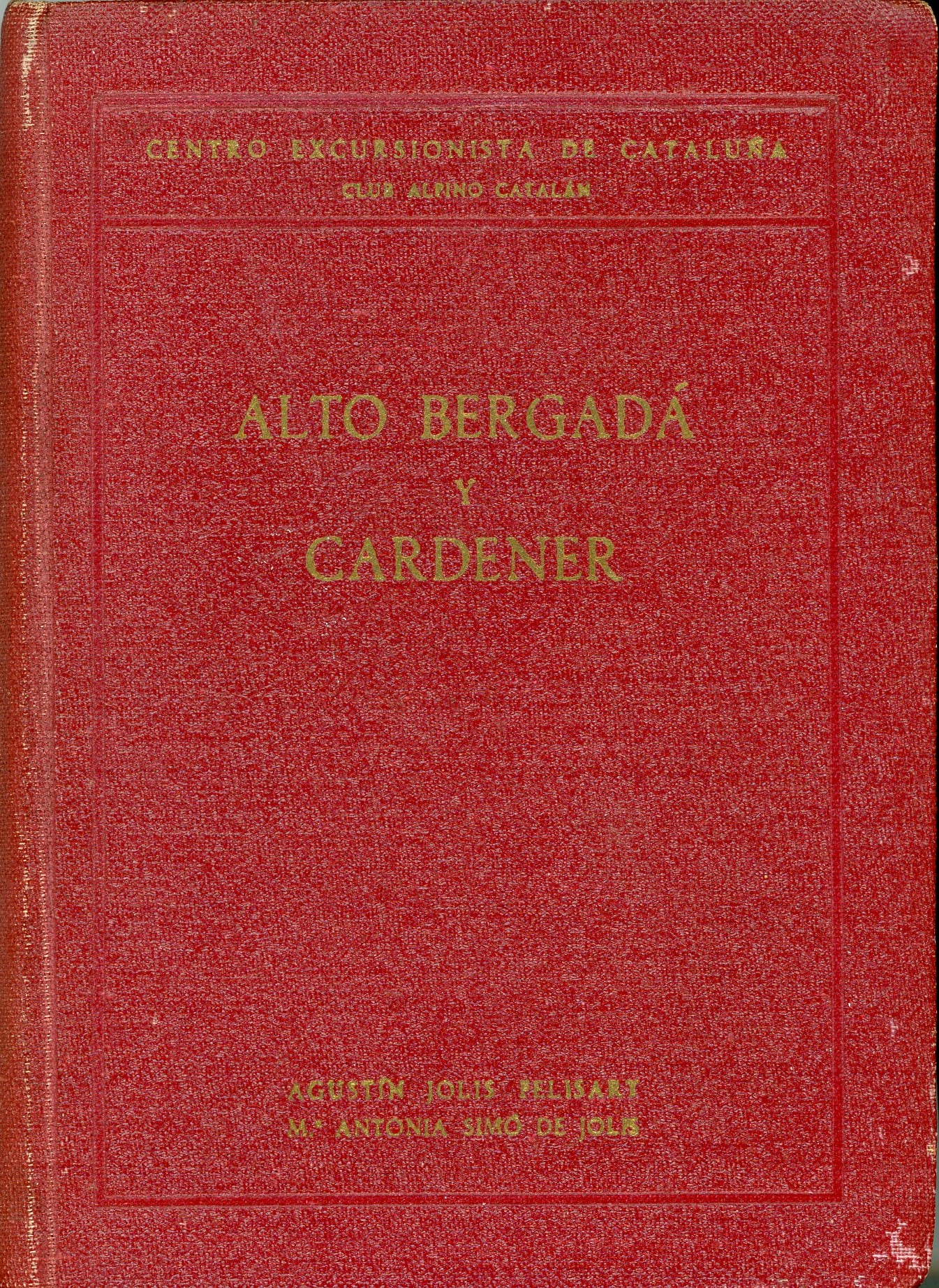 Alto Bergadá y Cardener - Portada