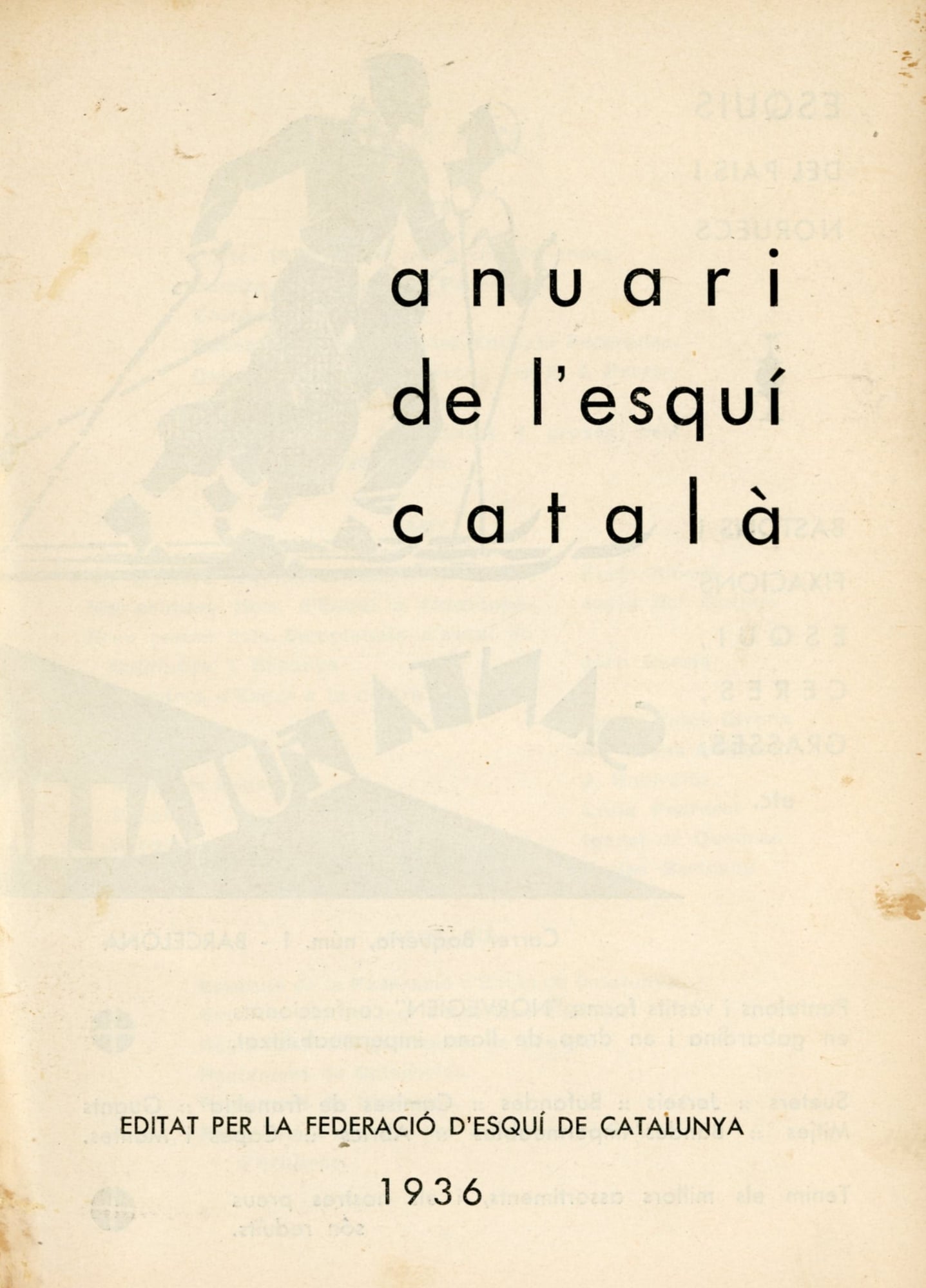 Anuari de l'esquí català - Portada