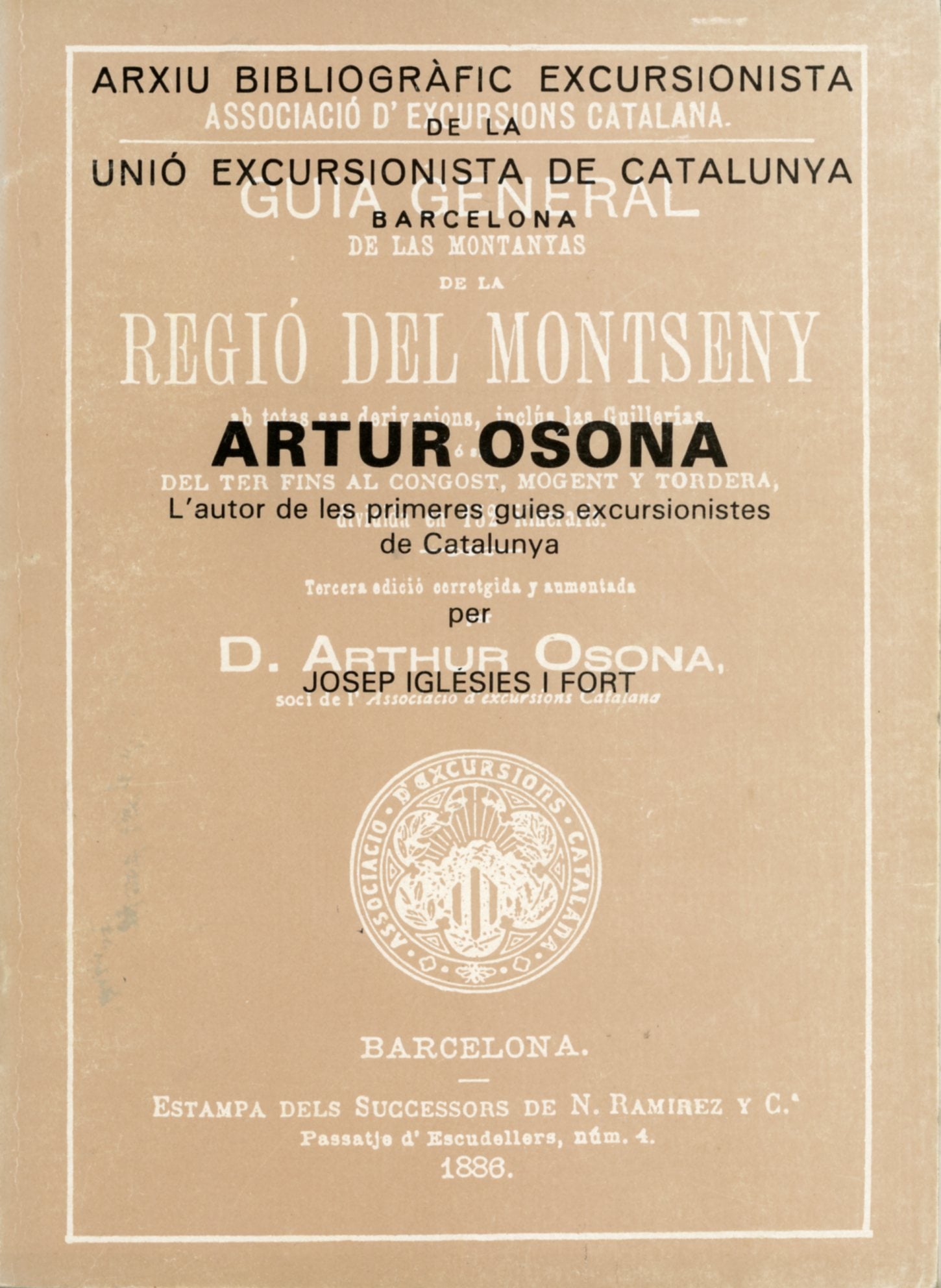 Artur Osona : L'autor de les primeres guies excursionistes de Catalunya - Portada