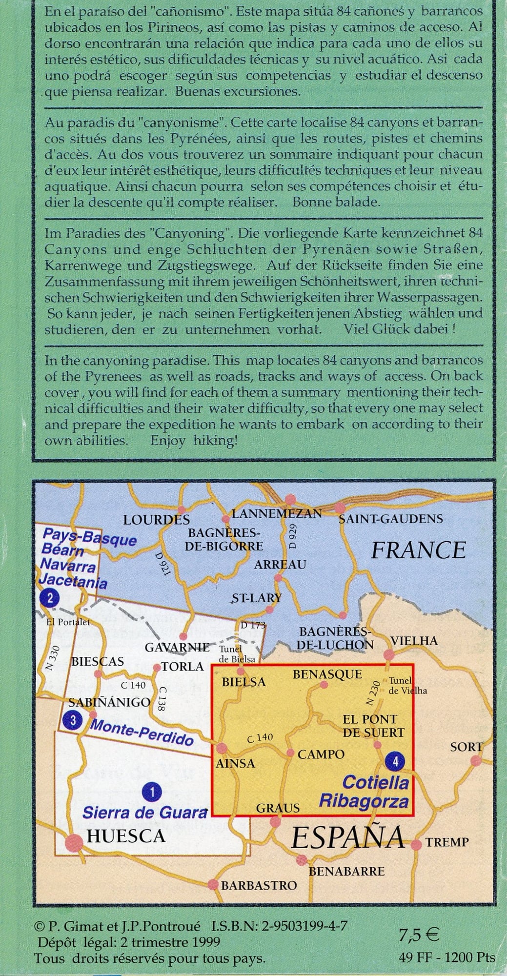 Barranquismo en el Pirineo : Cotiella-Ribagorza : Del rio Cinca a la Noguera Ribagorza : Topoguia-mapa 84 descensos - Miniatura 2