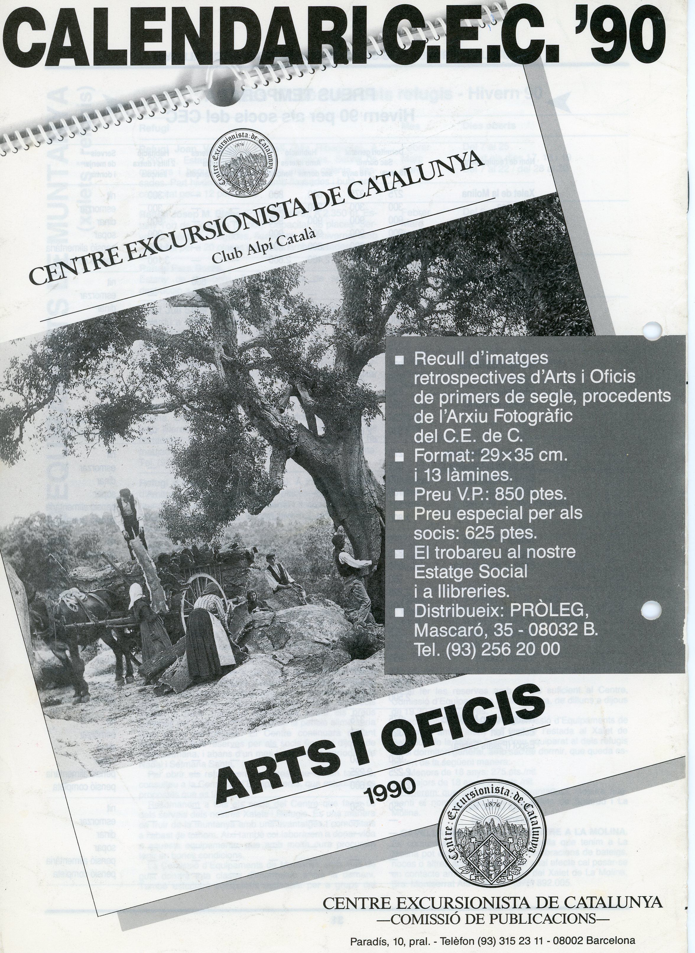 Arts i oficis [Calendari CEC'90] - Portada