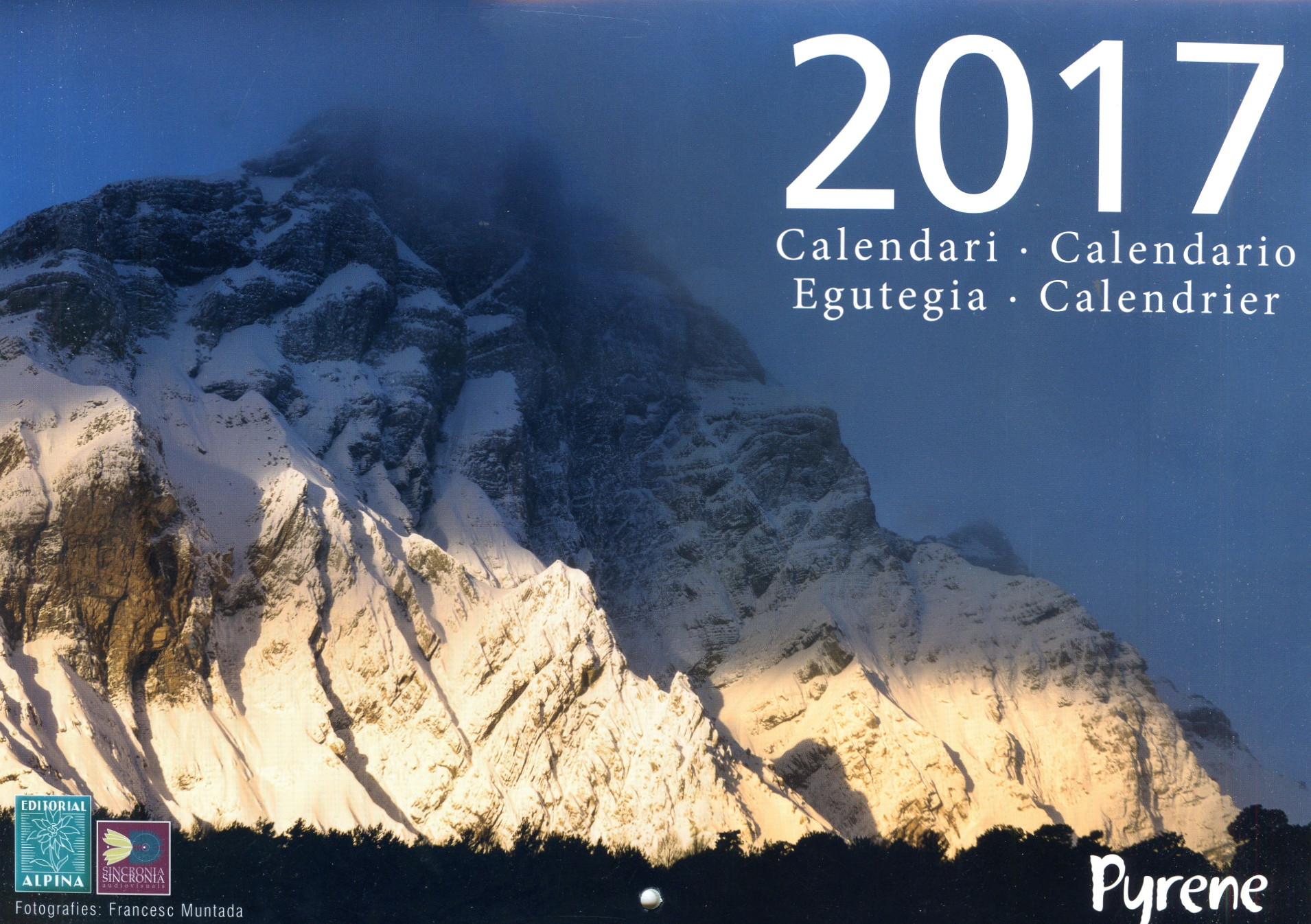 2017 Calendari Pyrene · Calendario · Egutegia · Calendrier - Portada