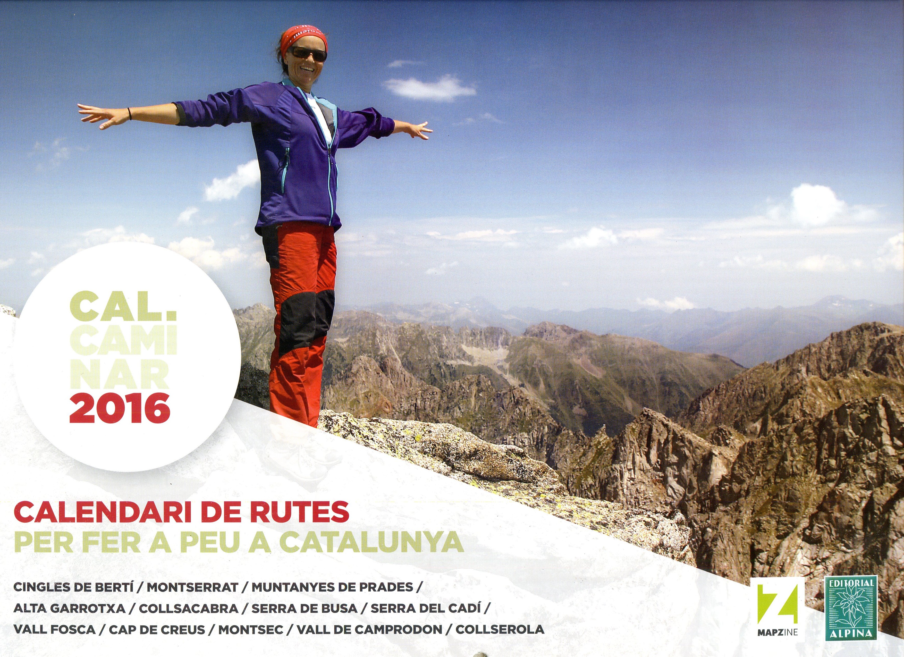 Cal Caminar 2016 : Calendari de rutes per a fer a peu a Catalunya - Portada