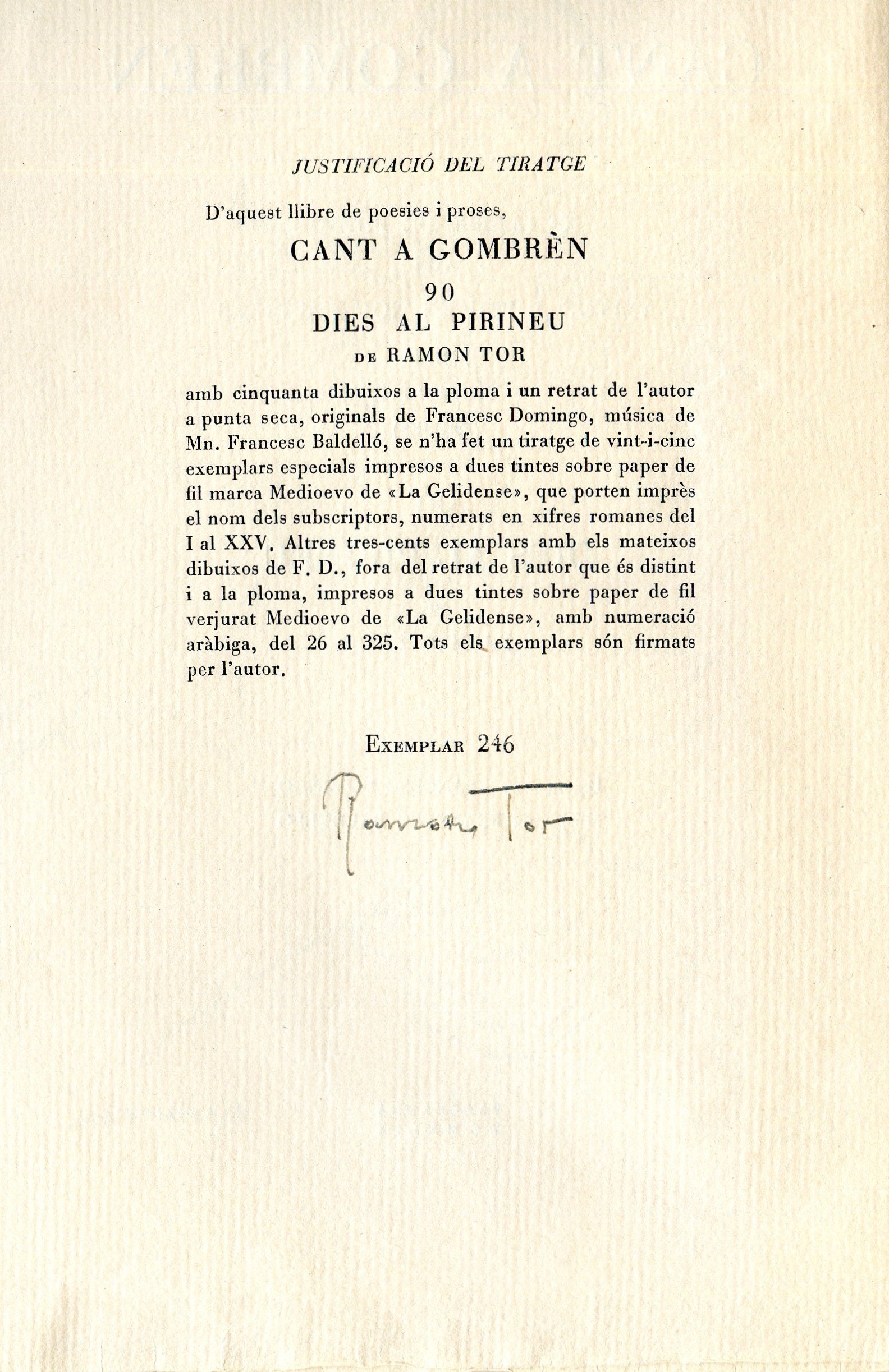 Cant a Gombrèn : Xè llibre de poemes amb Viatge a peu en nou jornades : Emilia Testament (Proses) : 90 dies al Pirineu - Miniatura 3