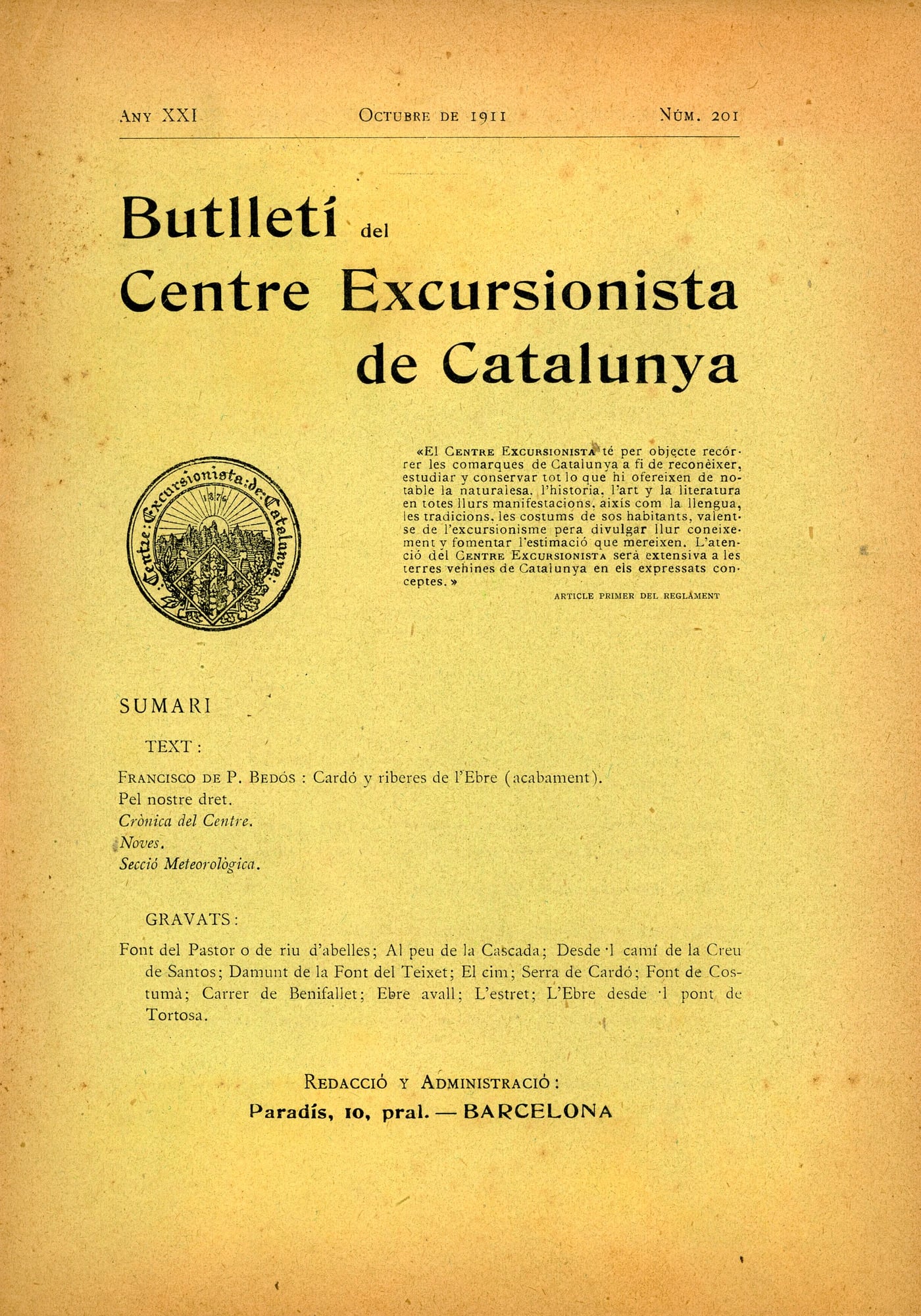 Cardó y riberes de l'Ebre - Portada