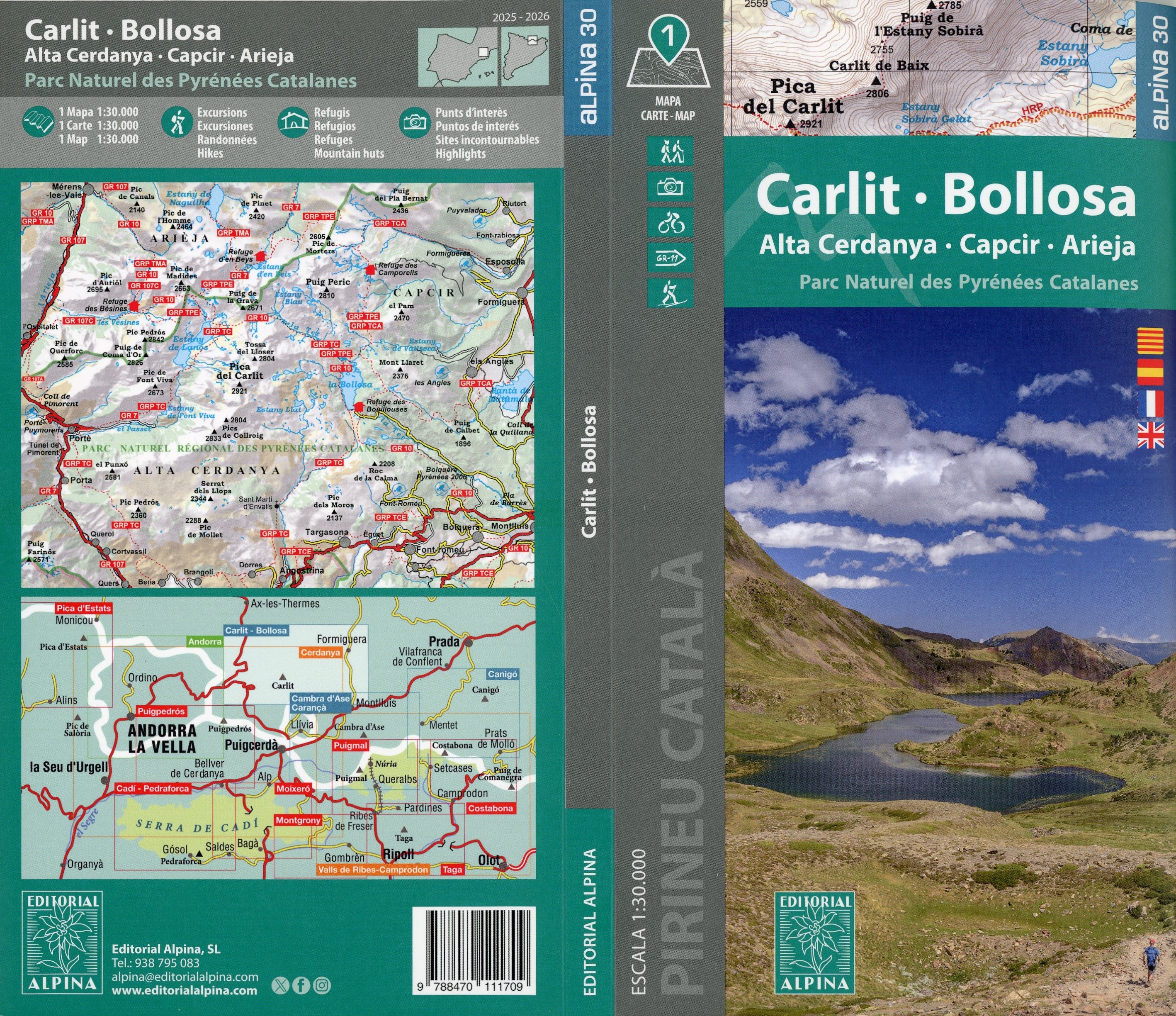 Carlit · Bollosa : Alta Cerdanya · Capcir · Arieja : Parc Naturel des Pyrénées Catalanes - Portada
