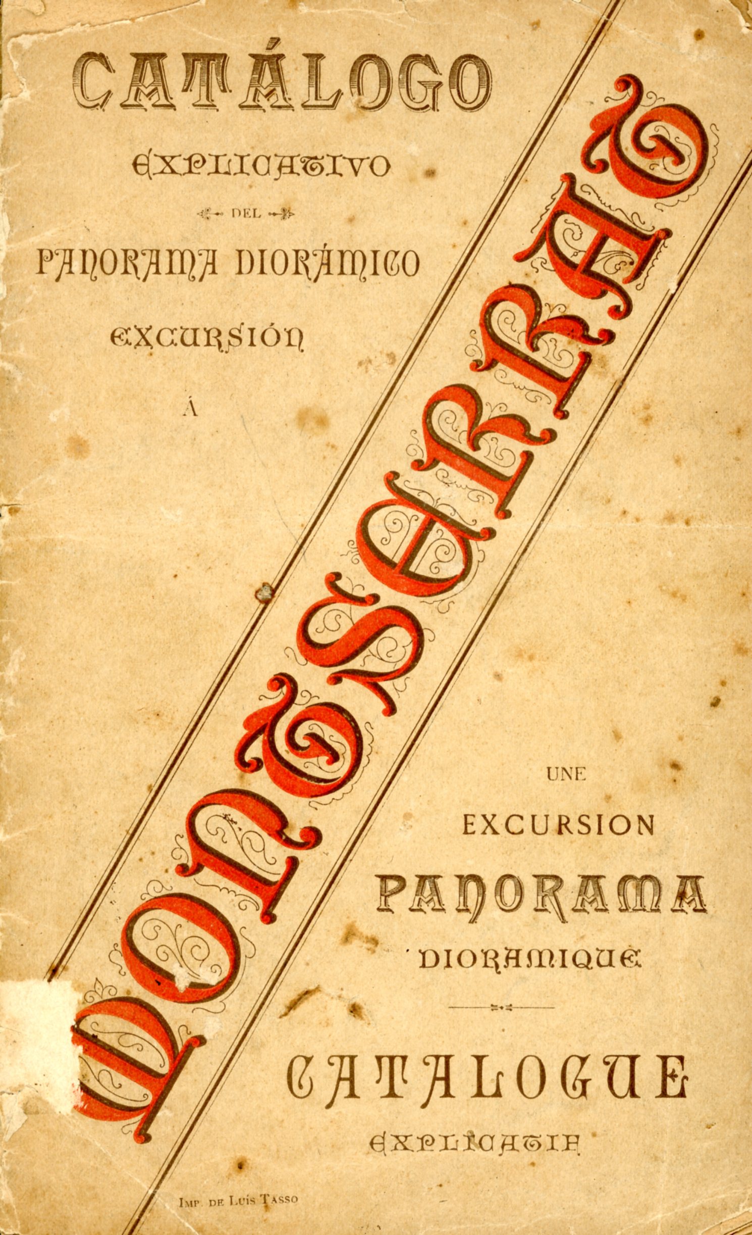 Catálogo explicativo del panorama diorámico excursión a Monserrat - Portada