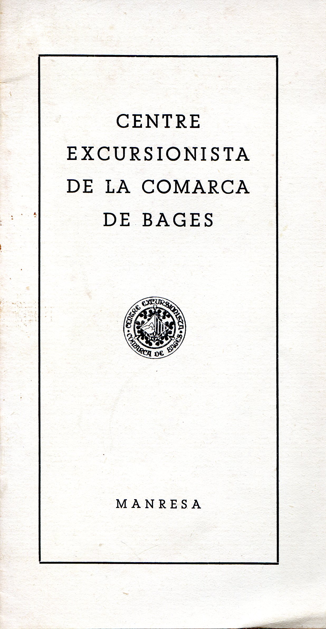 Centre Excursionista de la Comcarca de Bages : [Reglament] - Portada