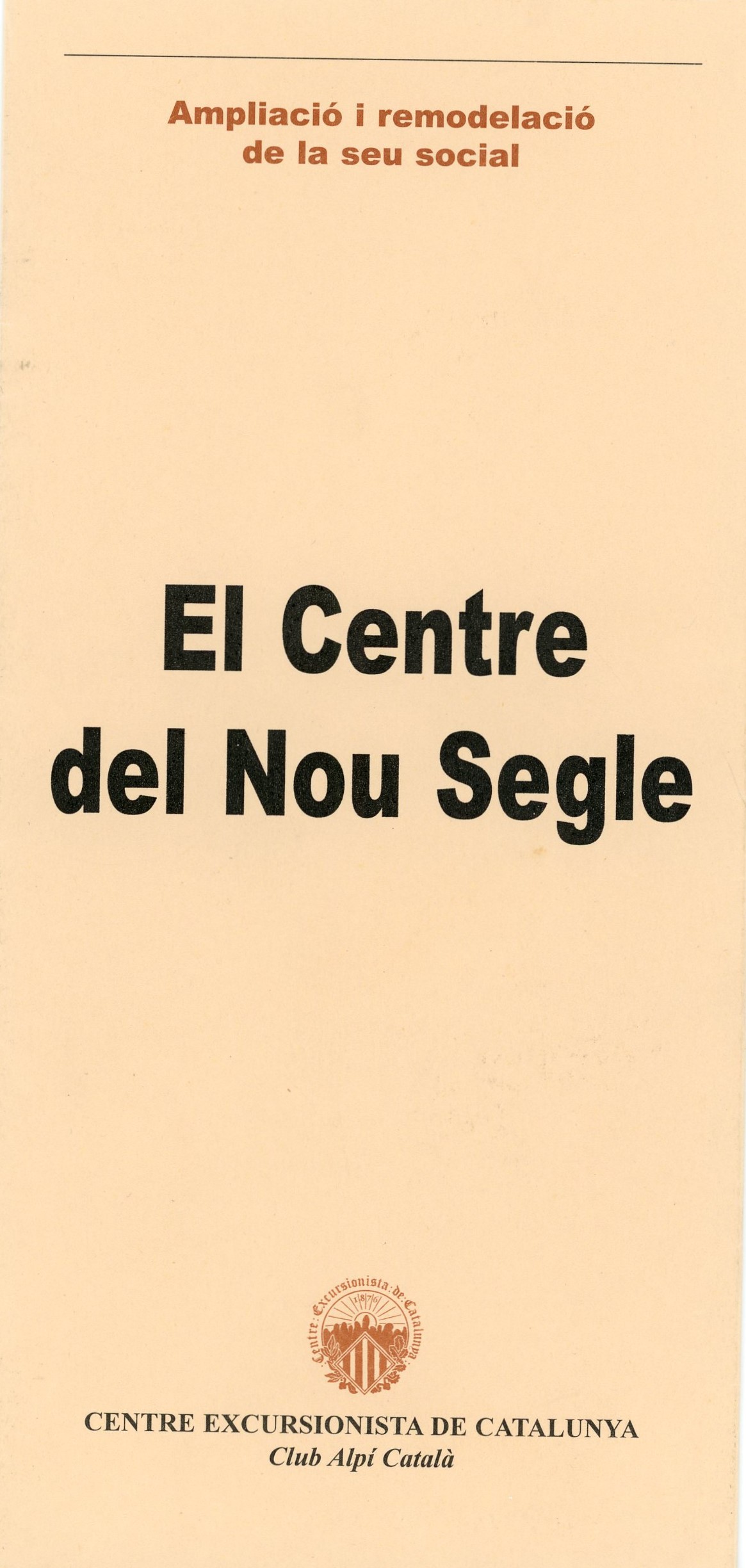 Centre del Nou Segle, El - Portada
