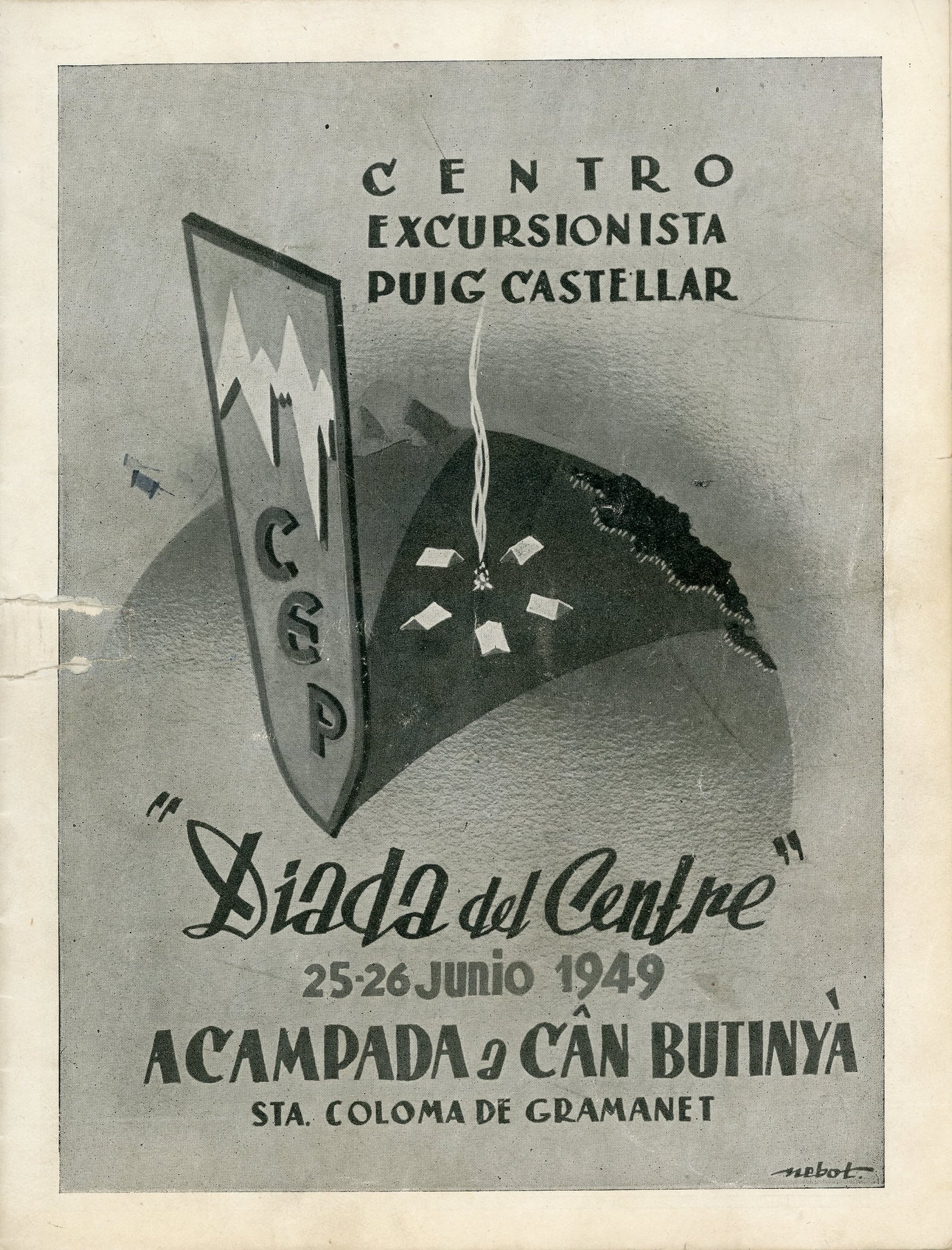 Centro Excursionista Puig Castellar : "Diada del Centre" : 25·26 Junio 1949 : Acampada a Can Butinyà : Sta. Coloma de Gramanet - Portada