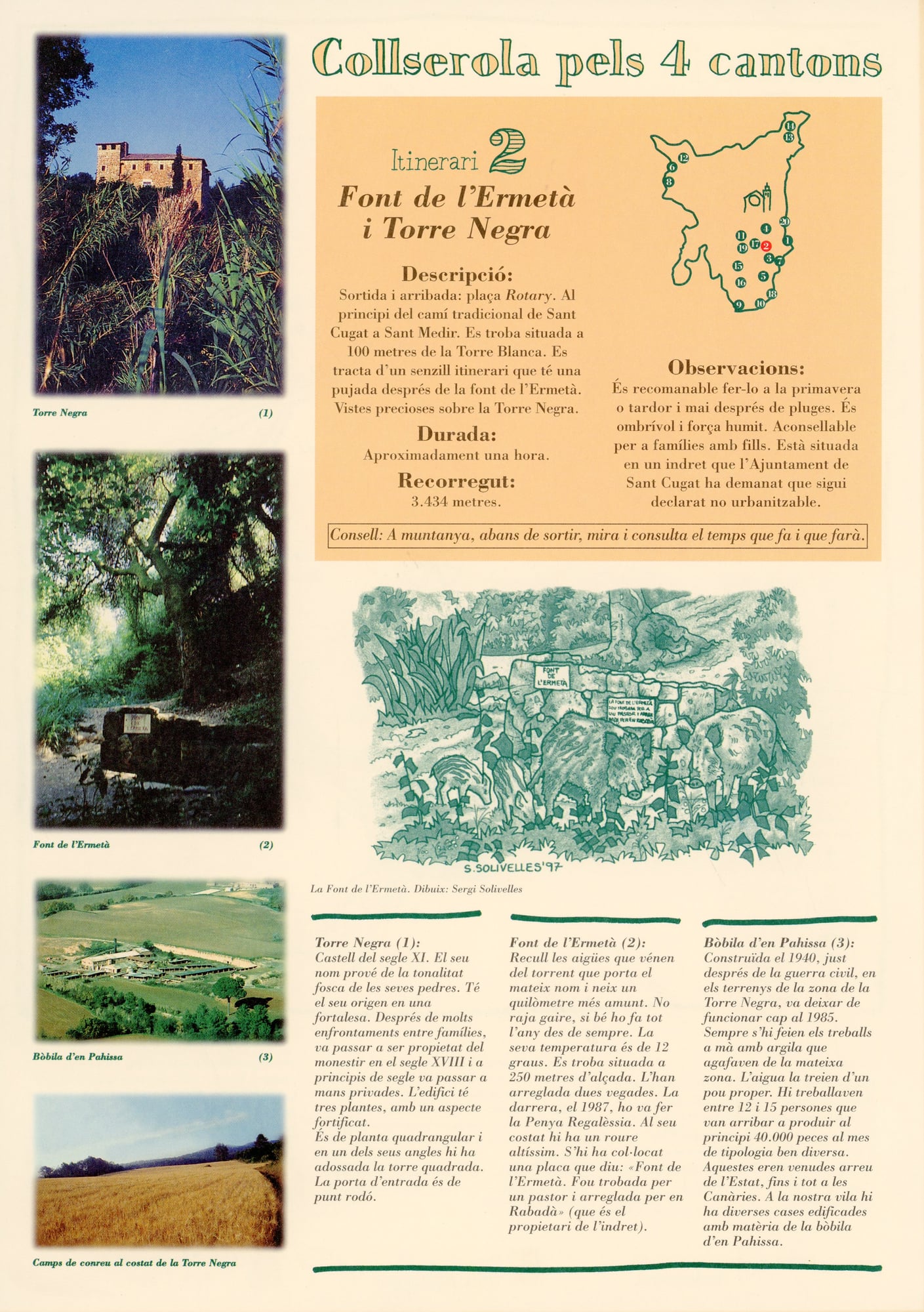 Collserola pels 4 cantons : 20 itineraris per Collserola a peu - Miniatura 4