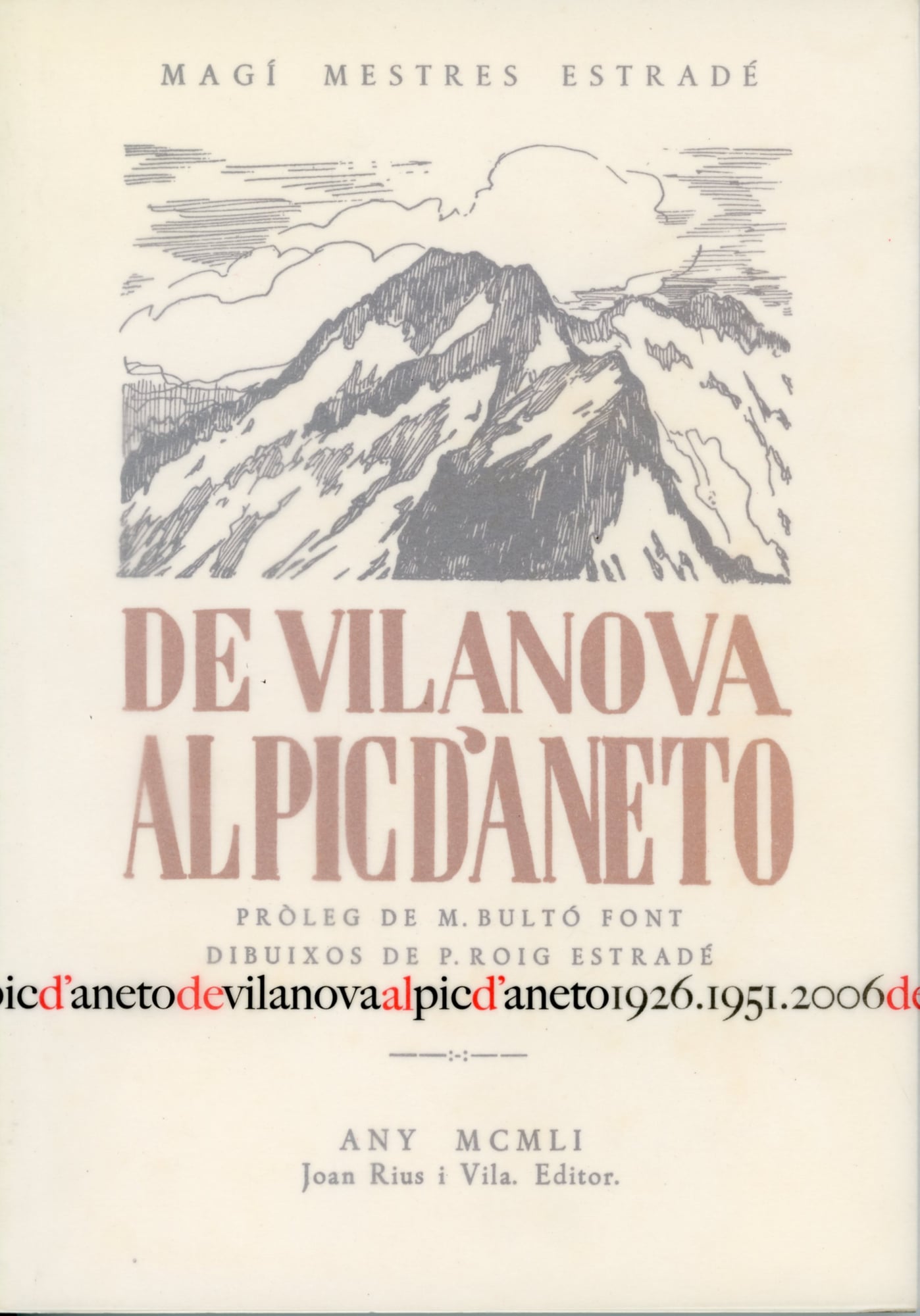 De Vilanova al Pic d'Aneto - Portada