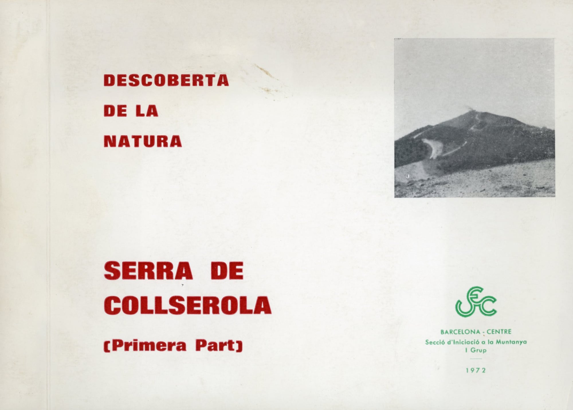 Descoberta de la natura : Serra de Collserola (Primera Part) - Portada