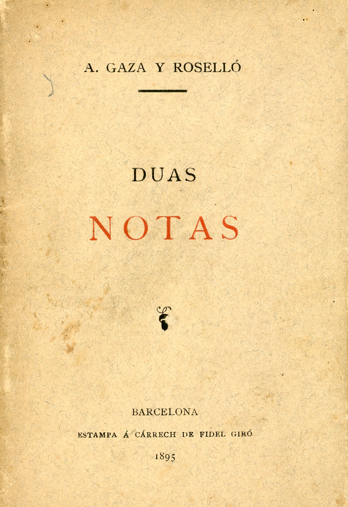 Duas Notas - Portada