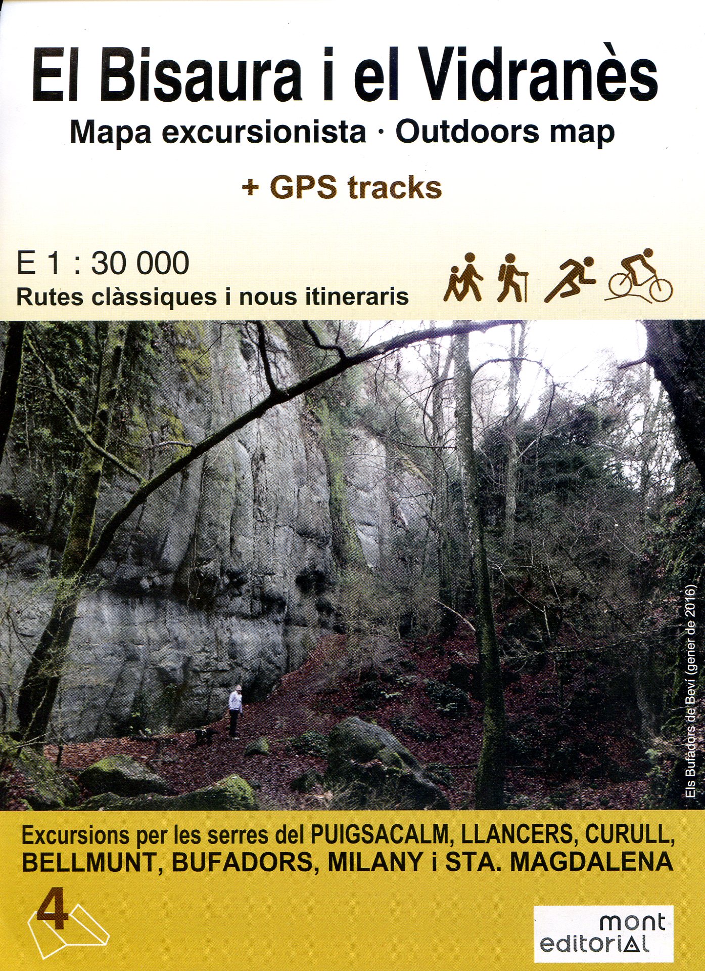 Bisaura i el Vidranès, El : Mapa excursionista · Outdoors map : + GPS tracks : E 1 30.000 : Rutes clàssiues i nous itineraris : Excursions al centre geogràfic de Catalunya, per la Vall del Llobregós, Torà, Llanera, Ardèvol i els Plans de la Molsosa - Portada