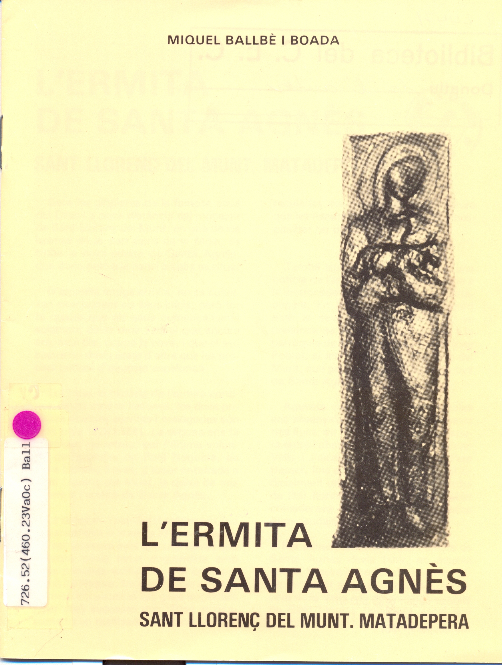 ermita de Santa Agnès, L' : Sant Llorenç del Munt. Matadepera - Portada