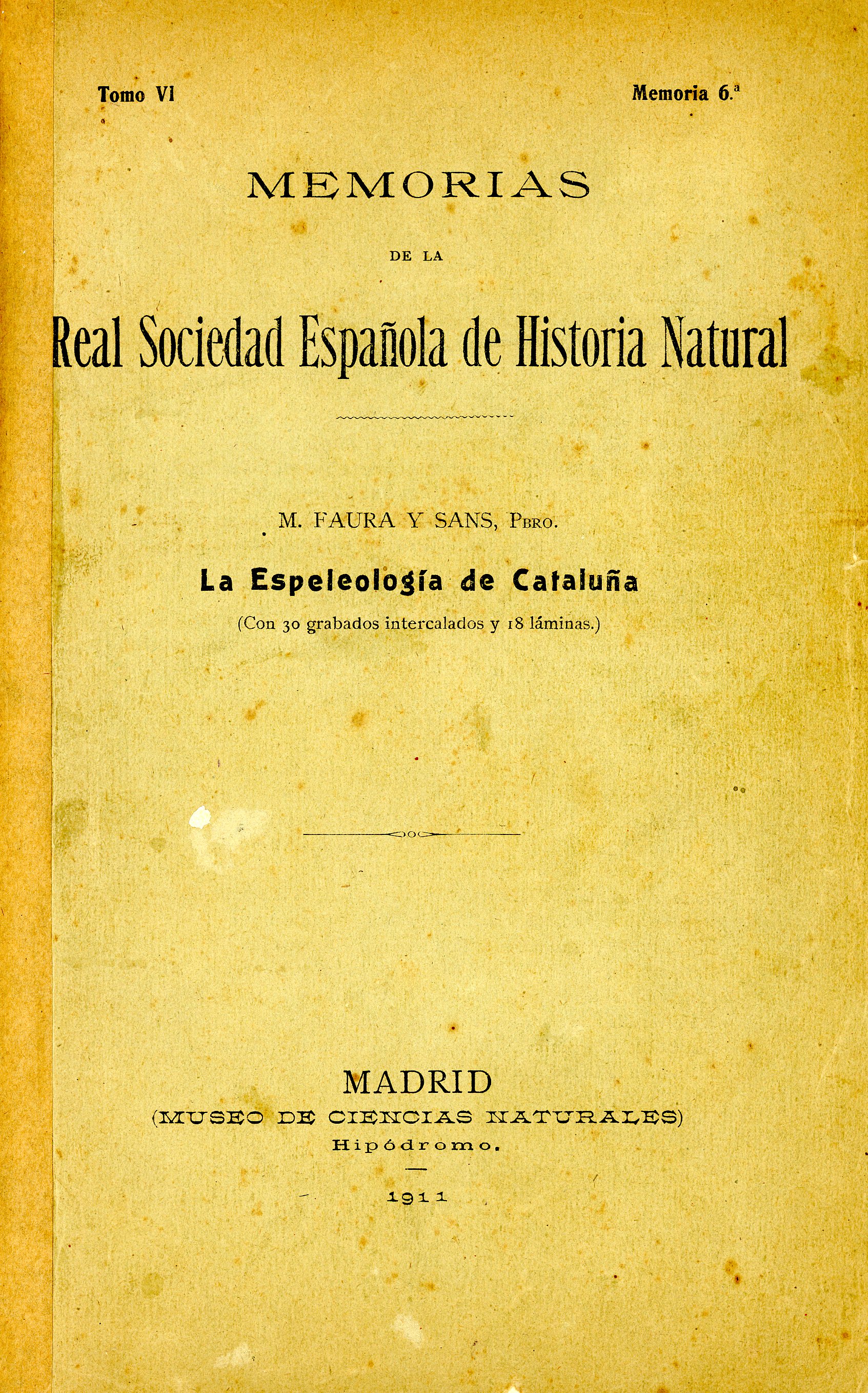 Espeleología de Cataluña, La - Portada