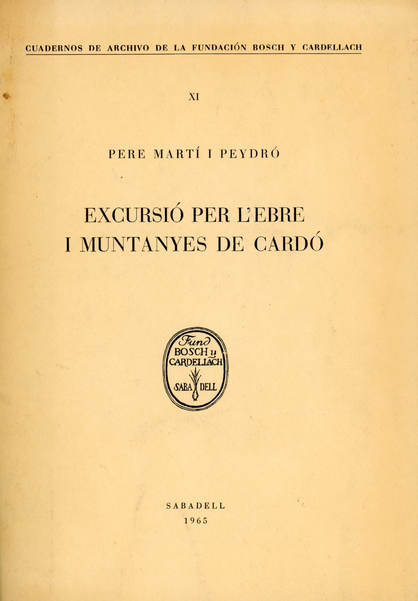 Excursió per l'Ebre i muntanyes de Cardó - Portada