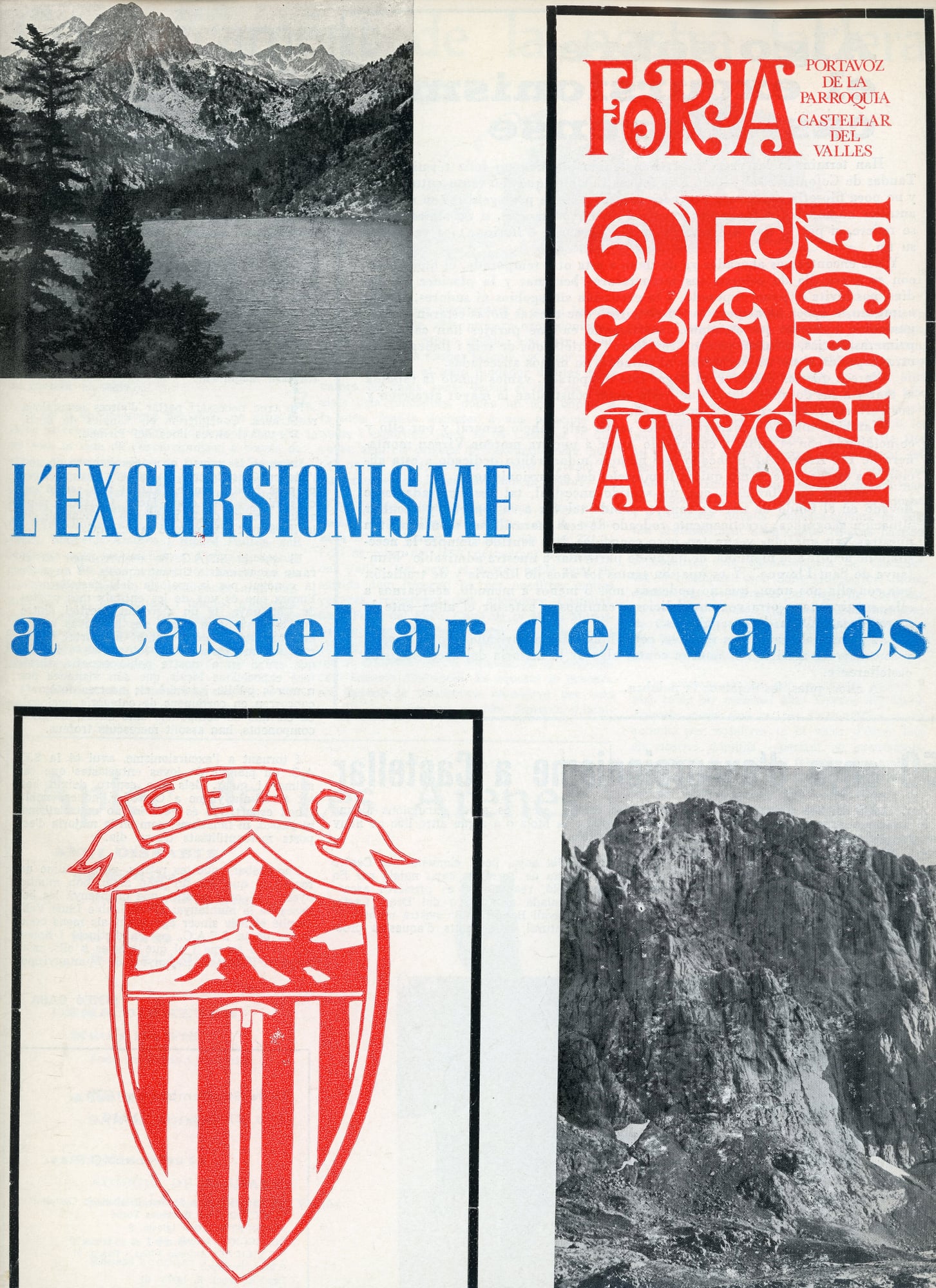 Excursionisme a Castellar del Vallès, L' : 25 anys 1846-1971 - Portada