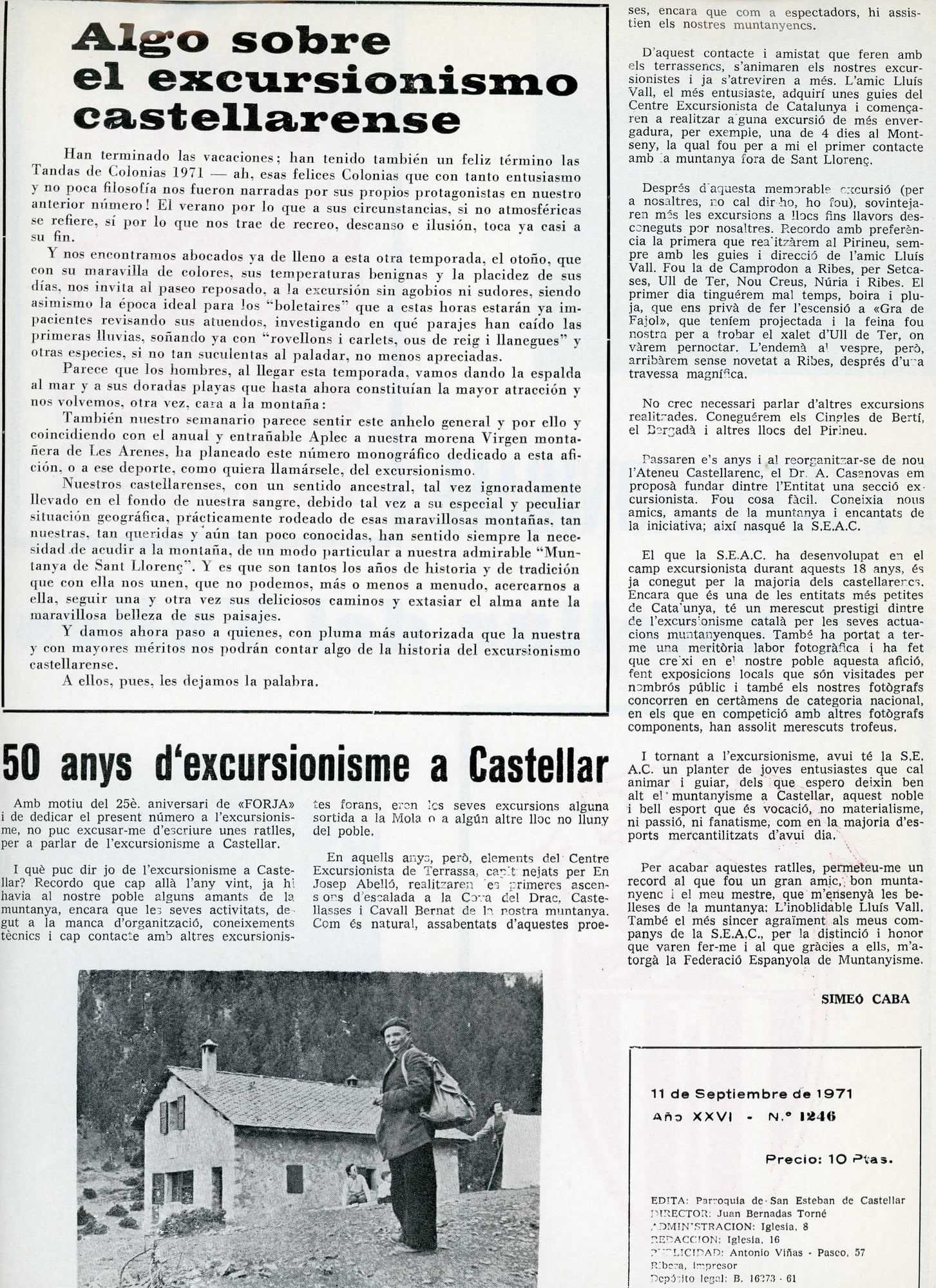 Excursionisme a Castellar del Vallès, L' : 25 anys 1846-1971 - Miniatura 2