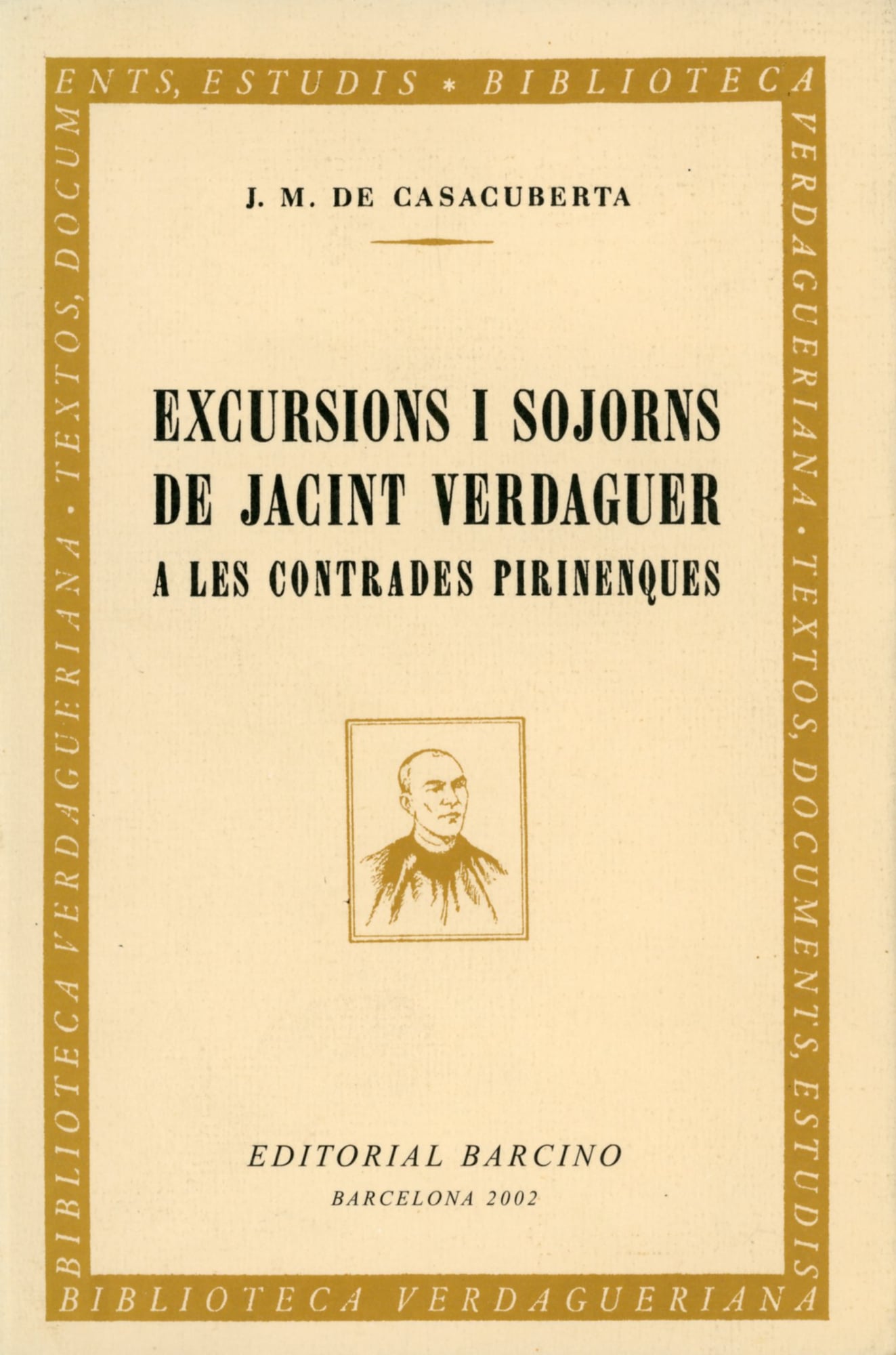 Excursions i sojorns de Jacint Verdaguer a les contrades pirinenques - Portada