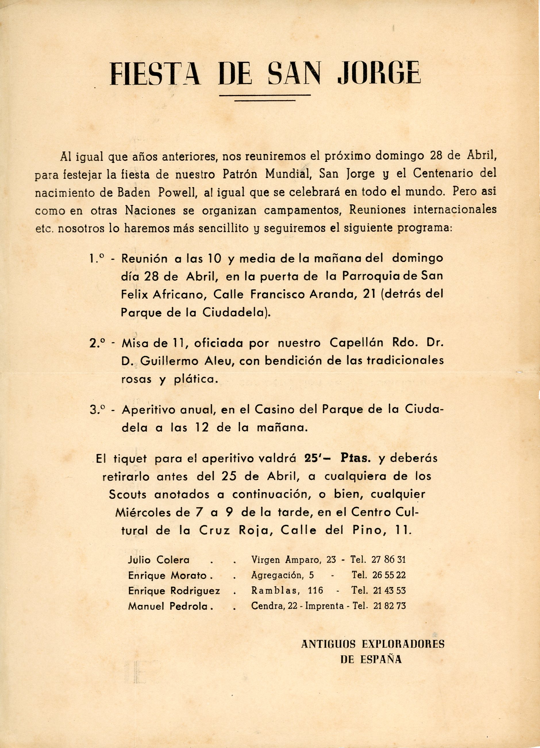 Fiesta de San Jorge - Portada