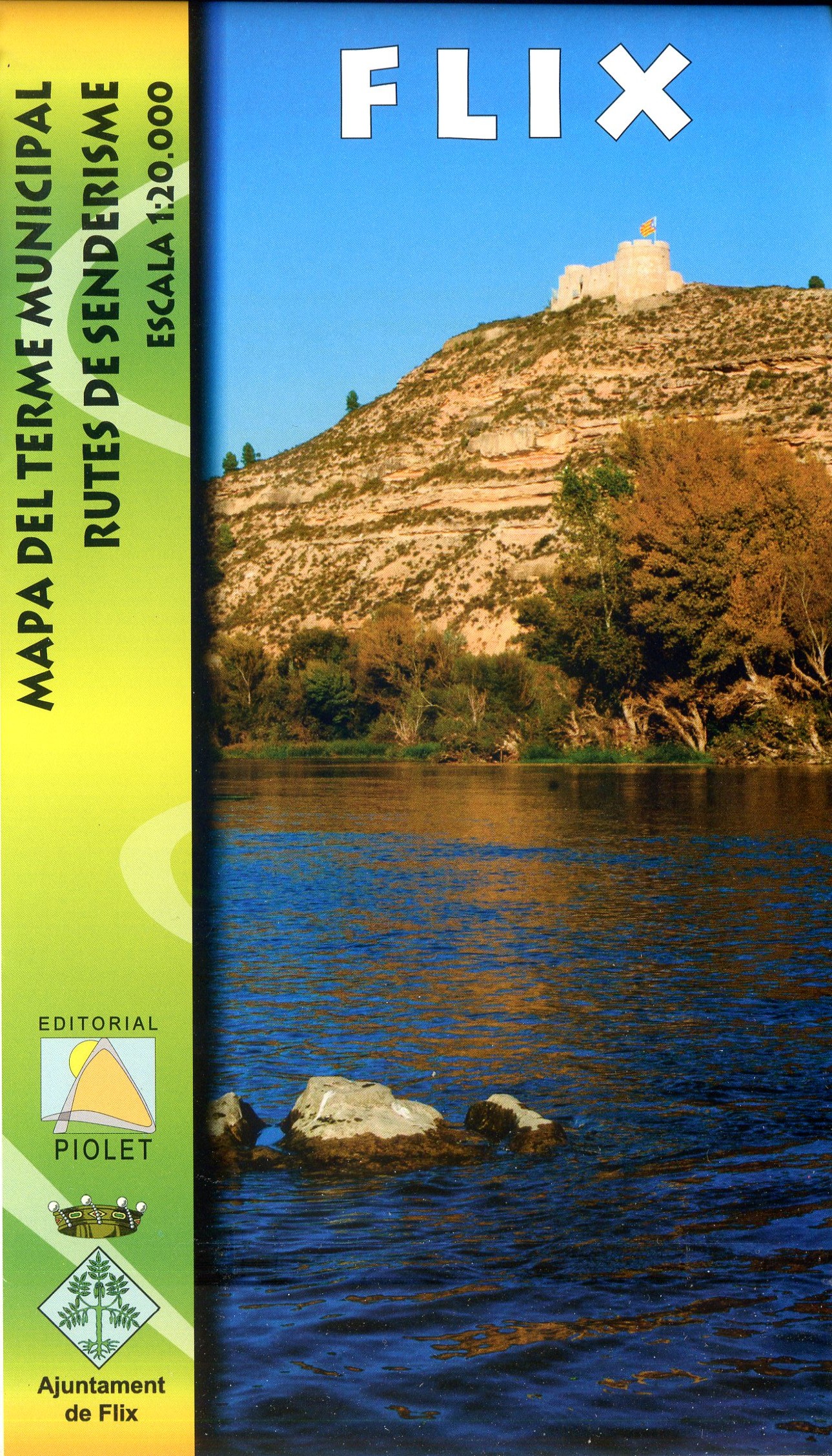 Flix : Mapa del terme municipal : Rutes de senderisme : Escala 1:20.000 - Portada