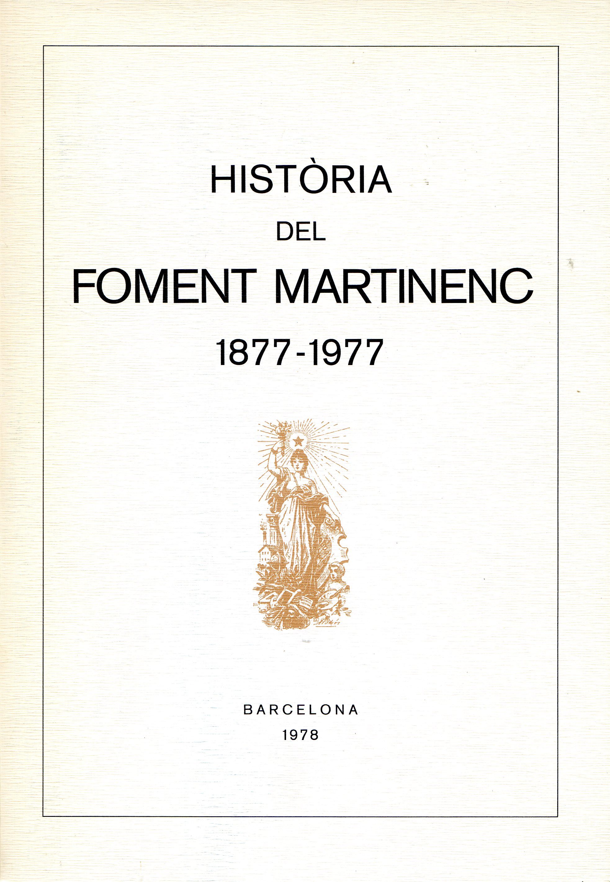 Història del Foment Martinenc 1877-1977 - Portada