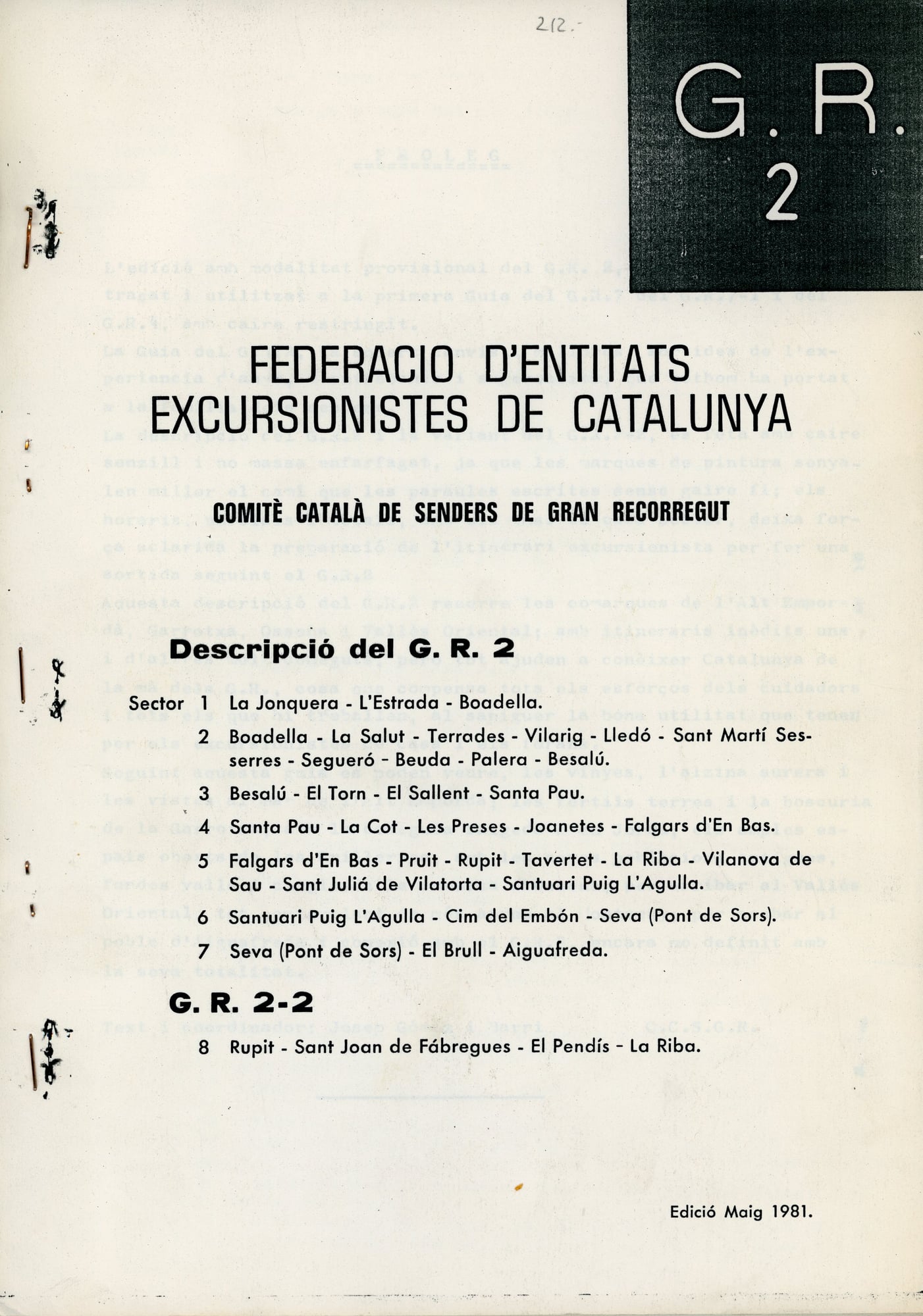 G.R. 2 / G.R. 2-2 - Portada