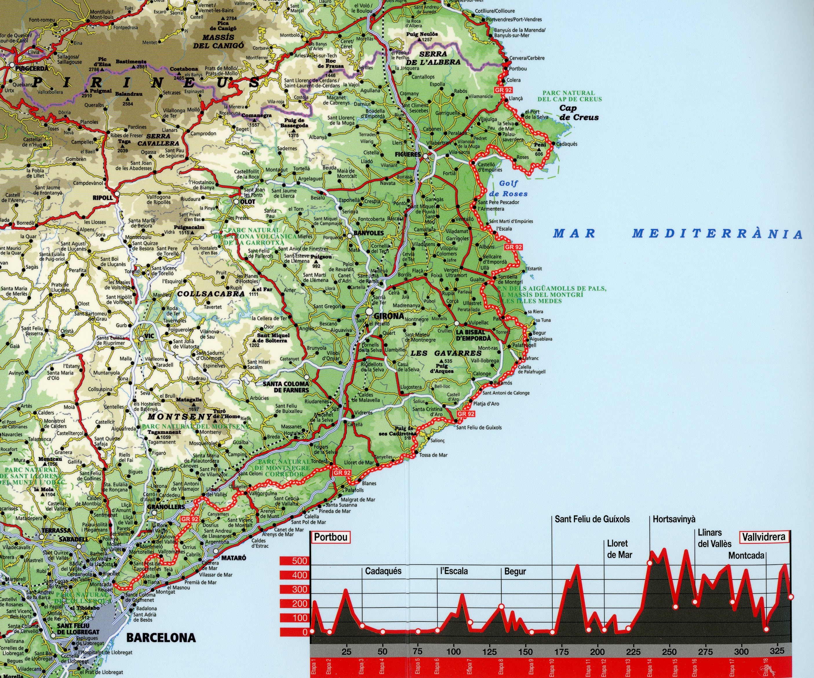 GR 92 Nord Catalunya : Sender de la Mediterrània : De Portbou (Alt Empordà) a Vallvidrera (Barcelona) - Miniatura 3