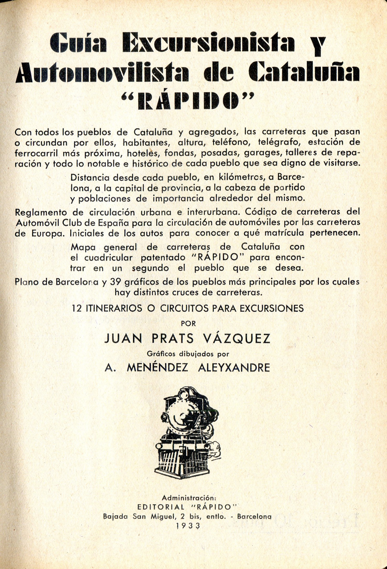 Guía excursionista y automovilística de Cataluña "Rápido" - Miniatura 2