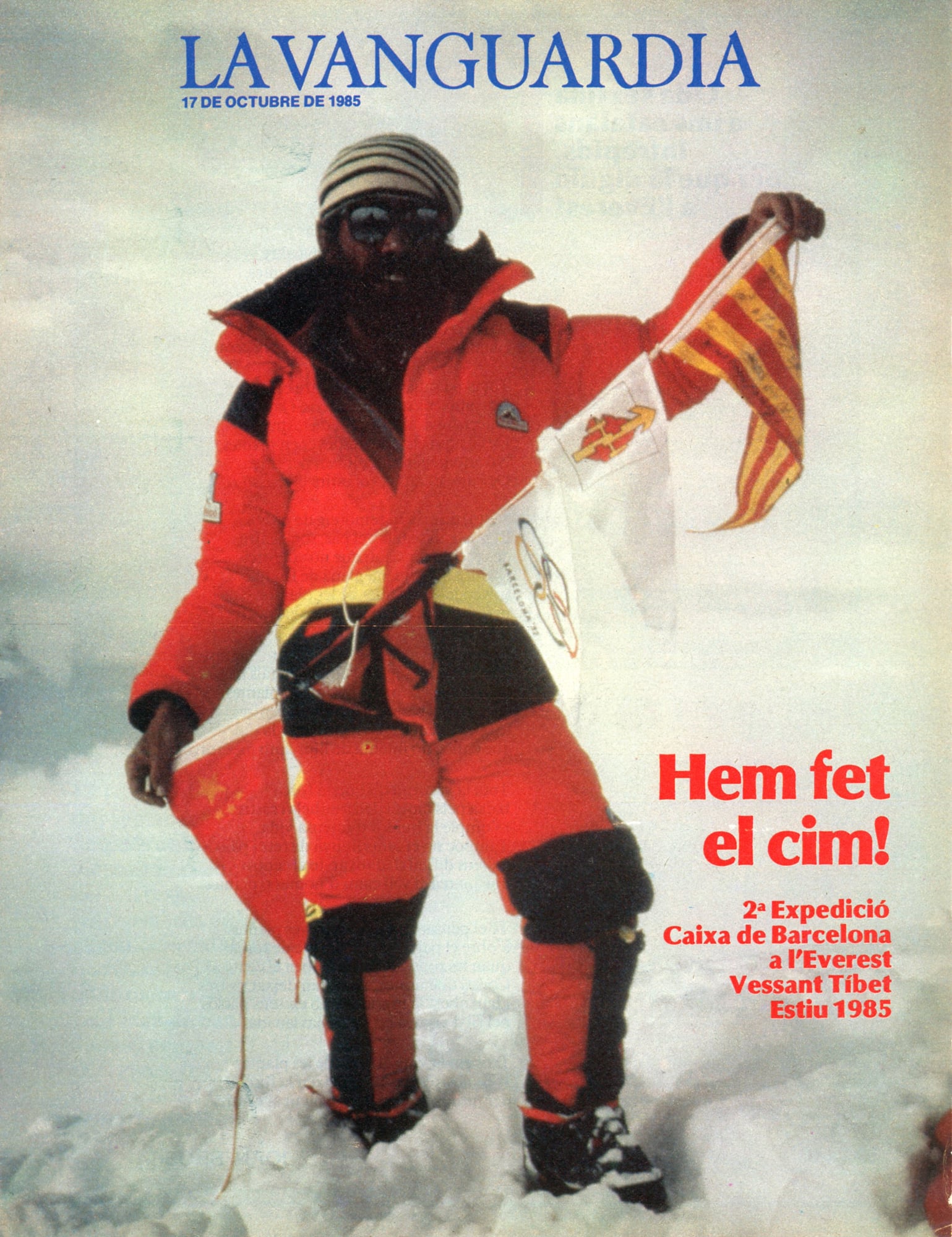 Hem fet el cim! : 2a Expedició de Caixa de Barcelona a l'Everest Vessant Tíbet Estiu 1985 (suplement) - Portada