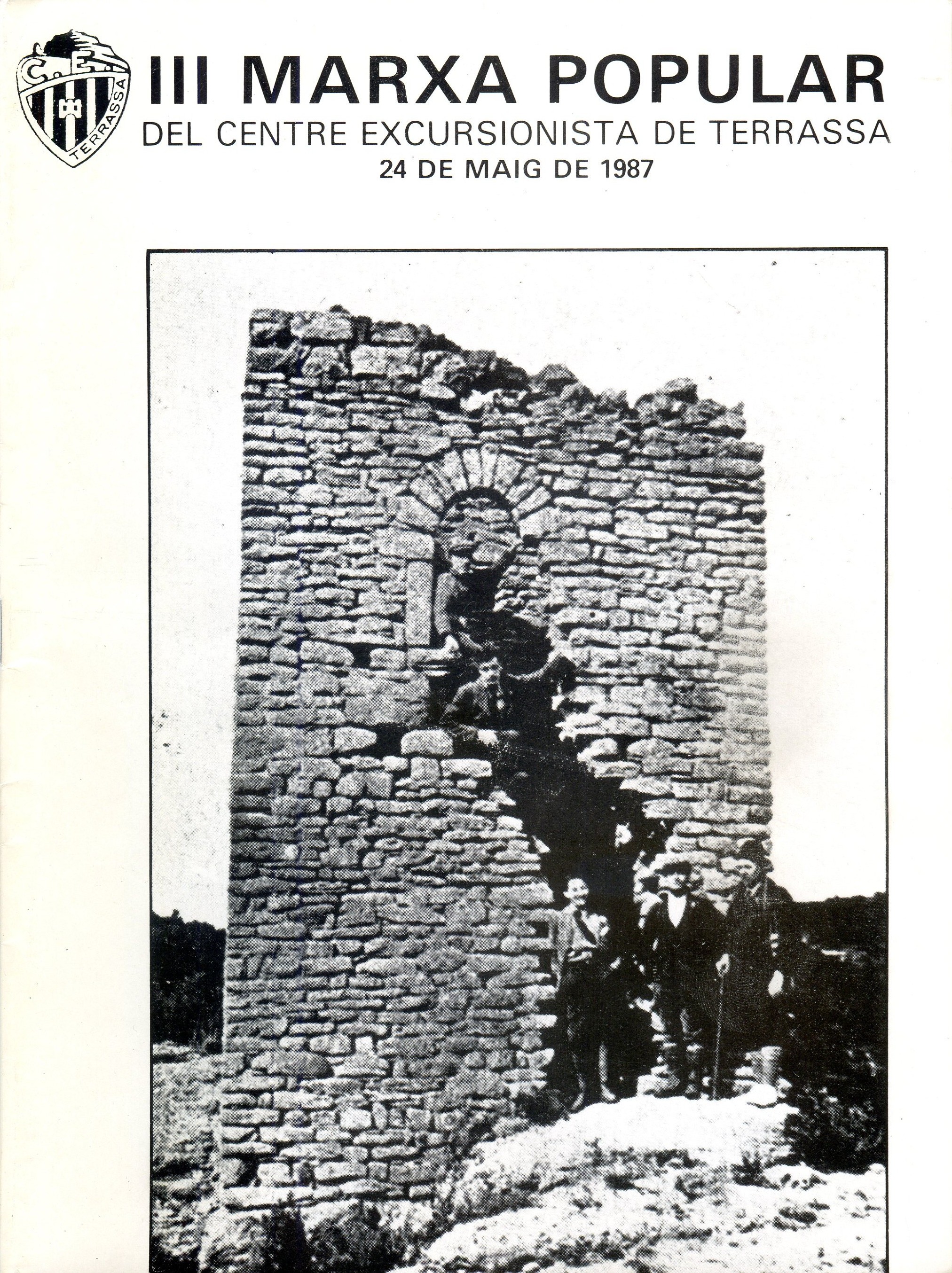 III Marxa Popular del Centre Excursionista de Terrassa : 24 de maig de 1987 - Portada