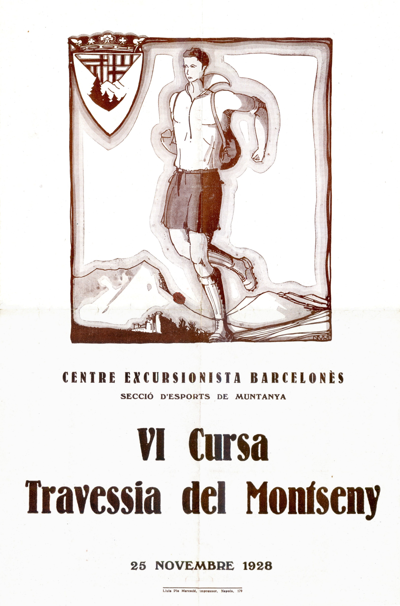VI Cursa Travessia del Montseny : 25 novembre 1928 - Portada