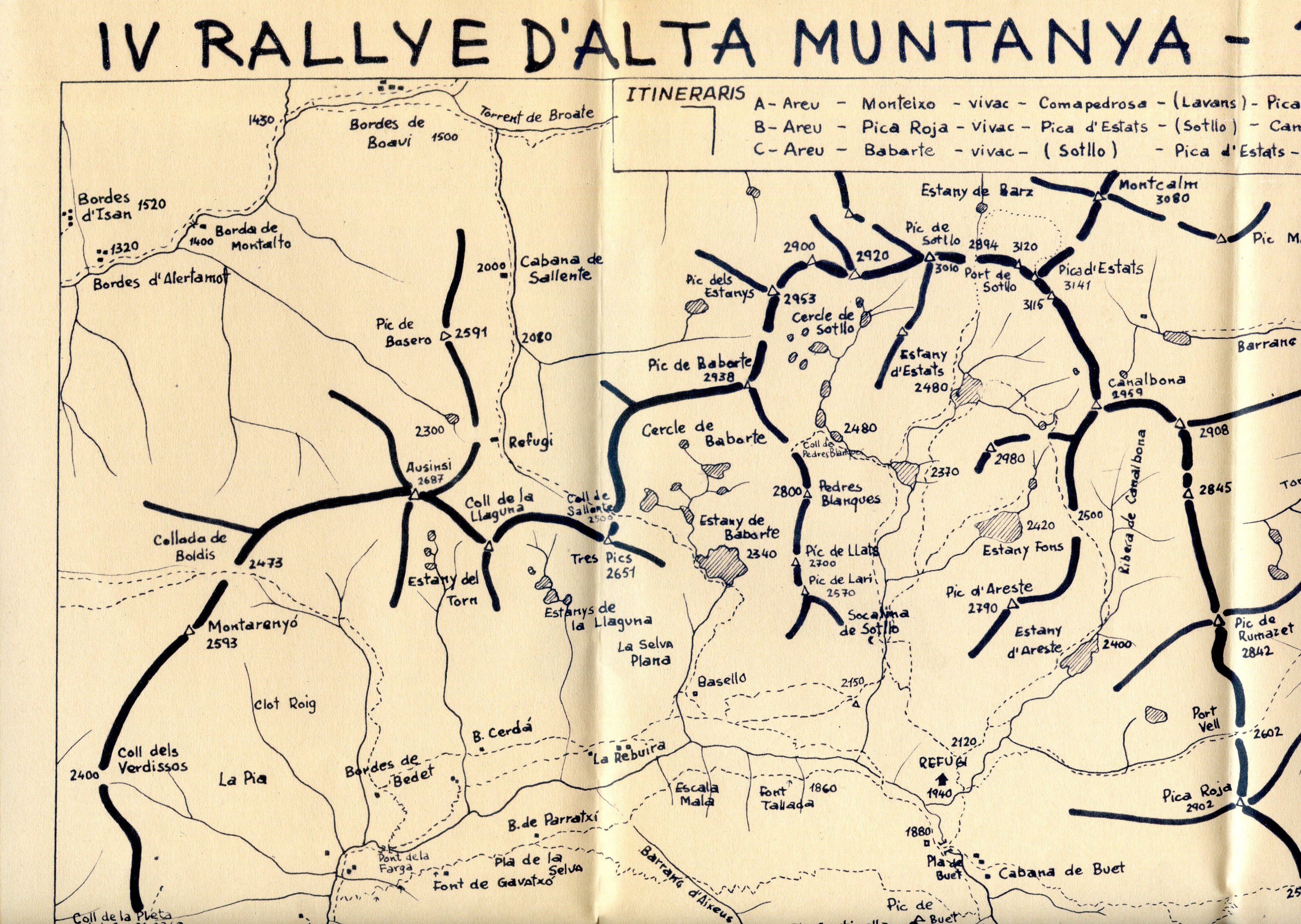 IV Rallye d'alta muntanya - Vall Ferrera - 1962 - C.E.C - Portada