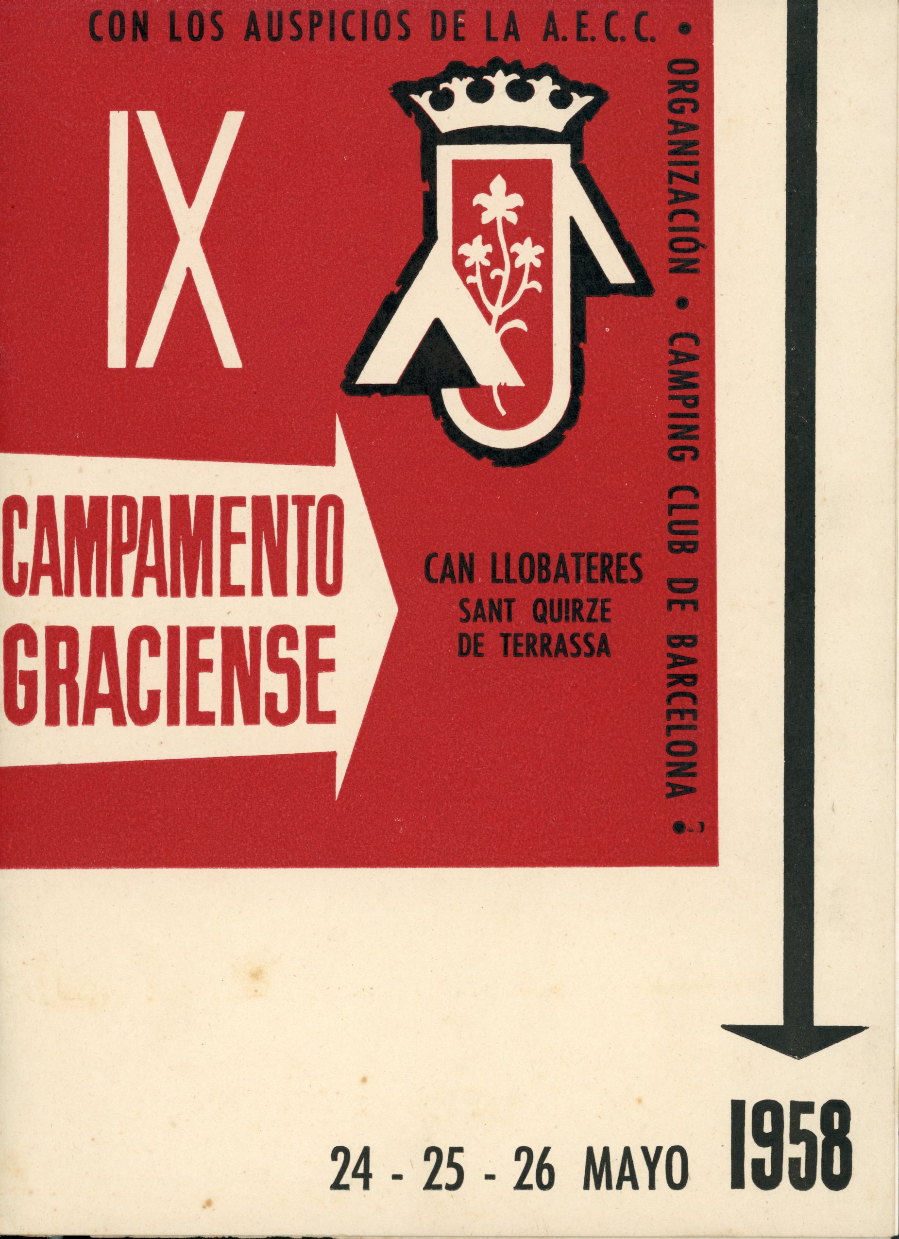 IX Campamento Graciense : Can Llobateres · Sant Quirze de Terrassa : 24-25-26 maig 1958 - Portada