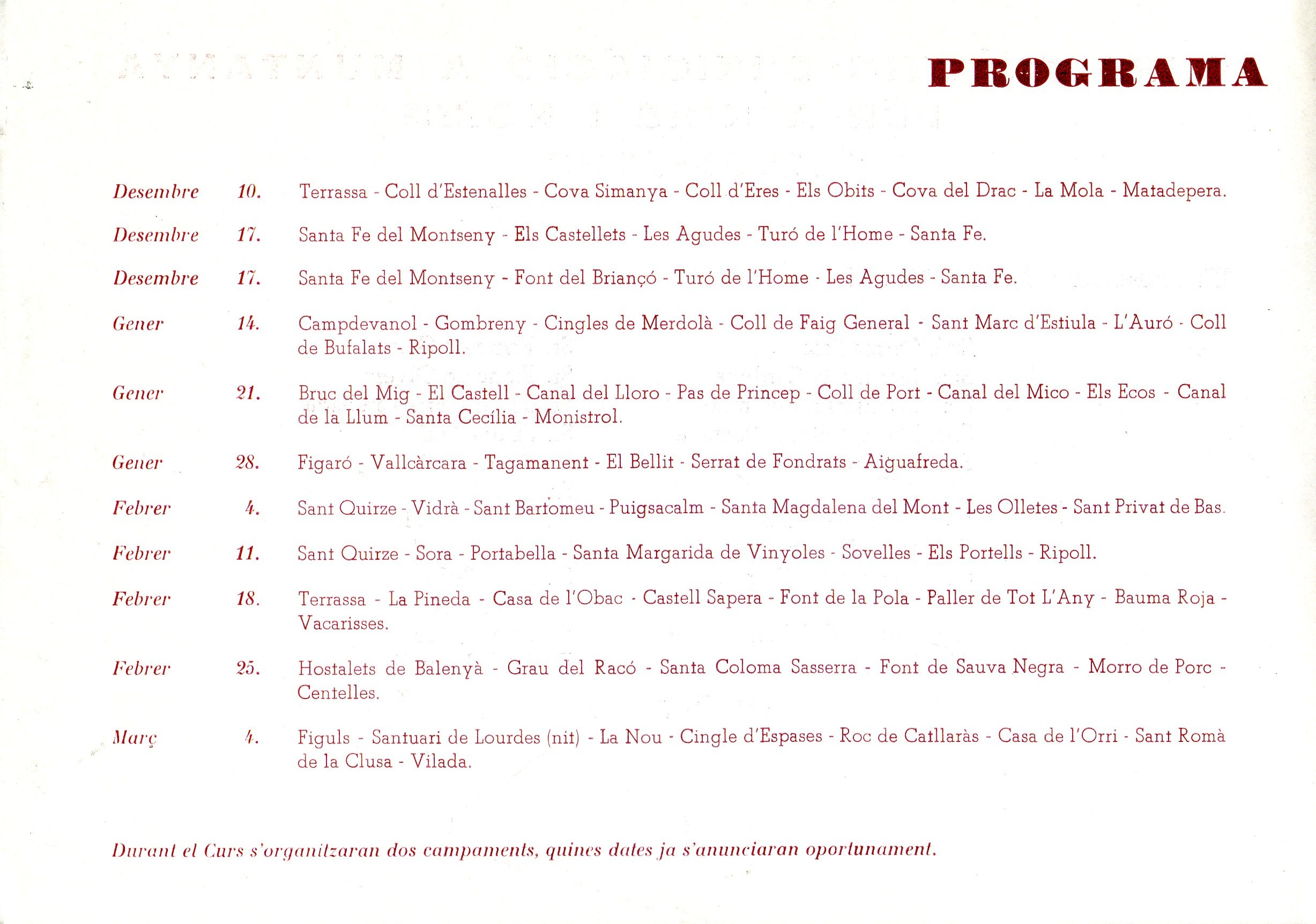 Curs pràctic d'iniciació a muntanya per a nois i noies 1961 - 1962 - Miniatura 4