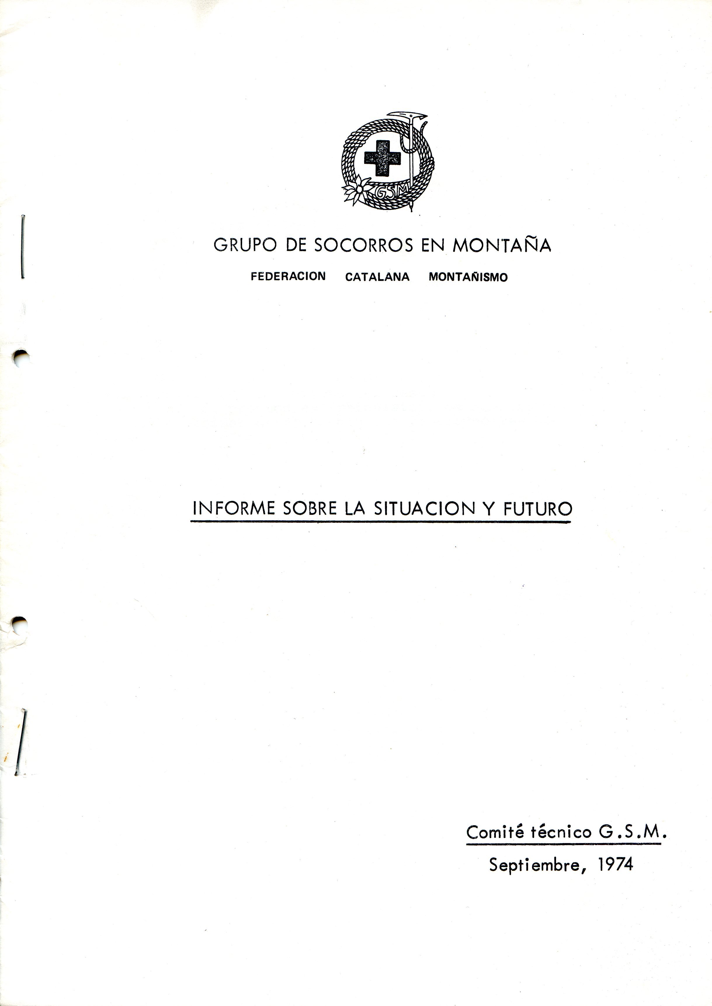 Informe sobre la situación y futuro - Portada