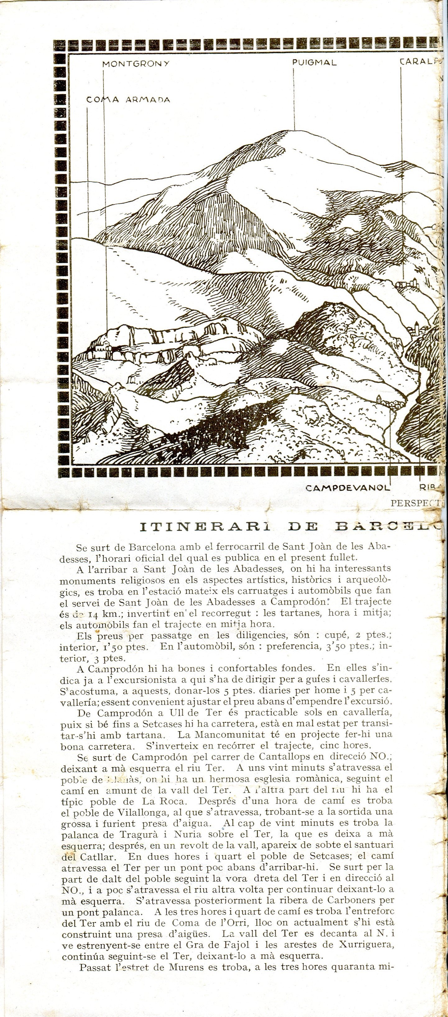 Itinerari de Barcelona a Camprodón, Ull de Ter, Nuria, Queralps, Ribes i Ripoll - Miniatura 3