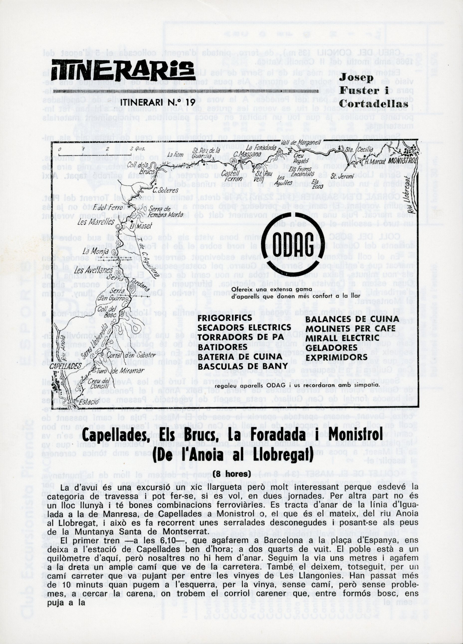 Itineraris : Capellades, els Brucs, la Foradada i Monistrol (De l'Amoia al Llobregat) (8 hores) - Portada