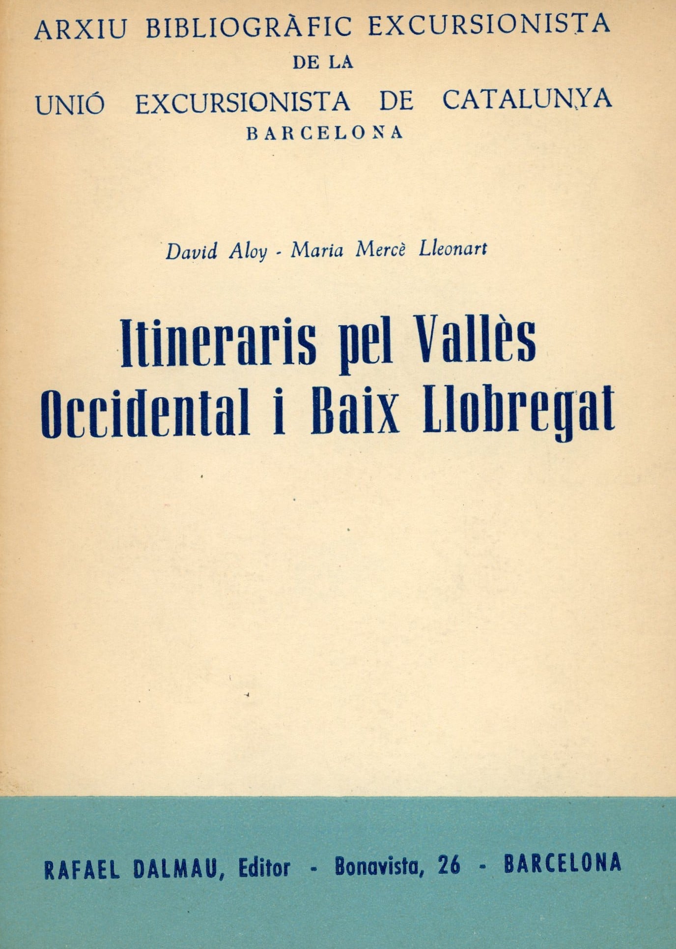 Itineraris pel Vallès Occidental i Baix Llobregat - Portada