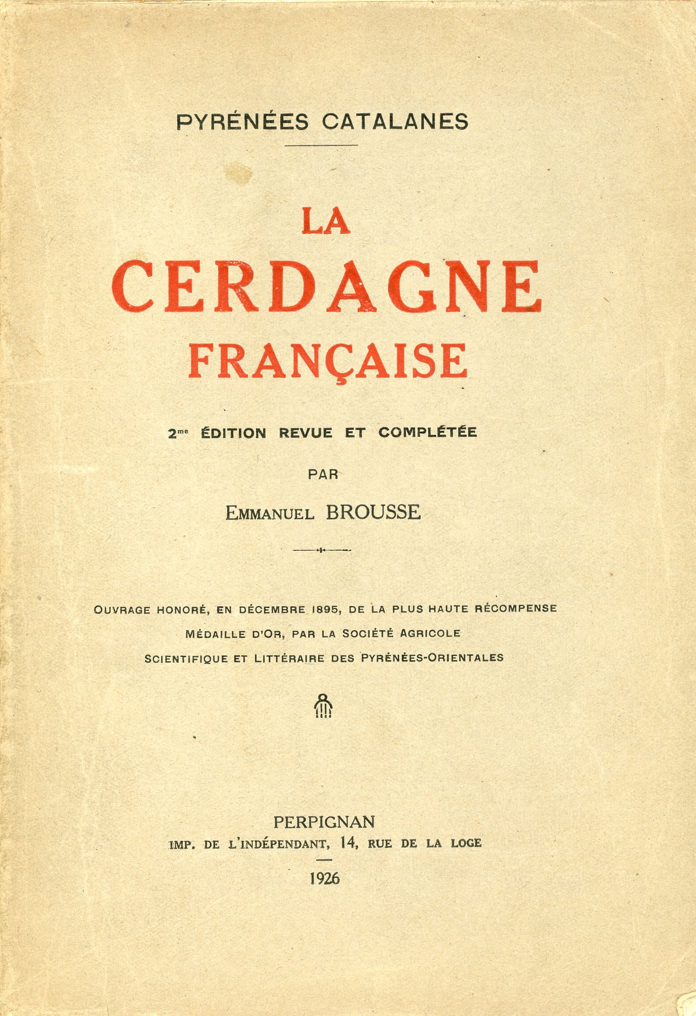 Cerdagne française, La :  Pyrénées Catalanes : 2me édition revue et complétée, La - Portada
