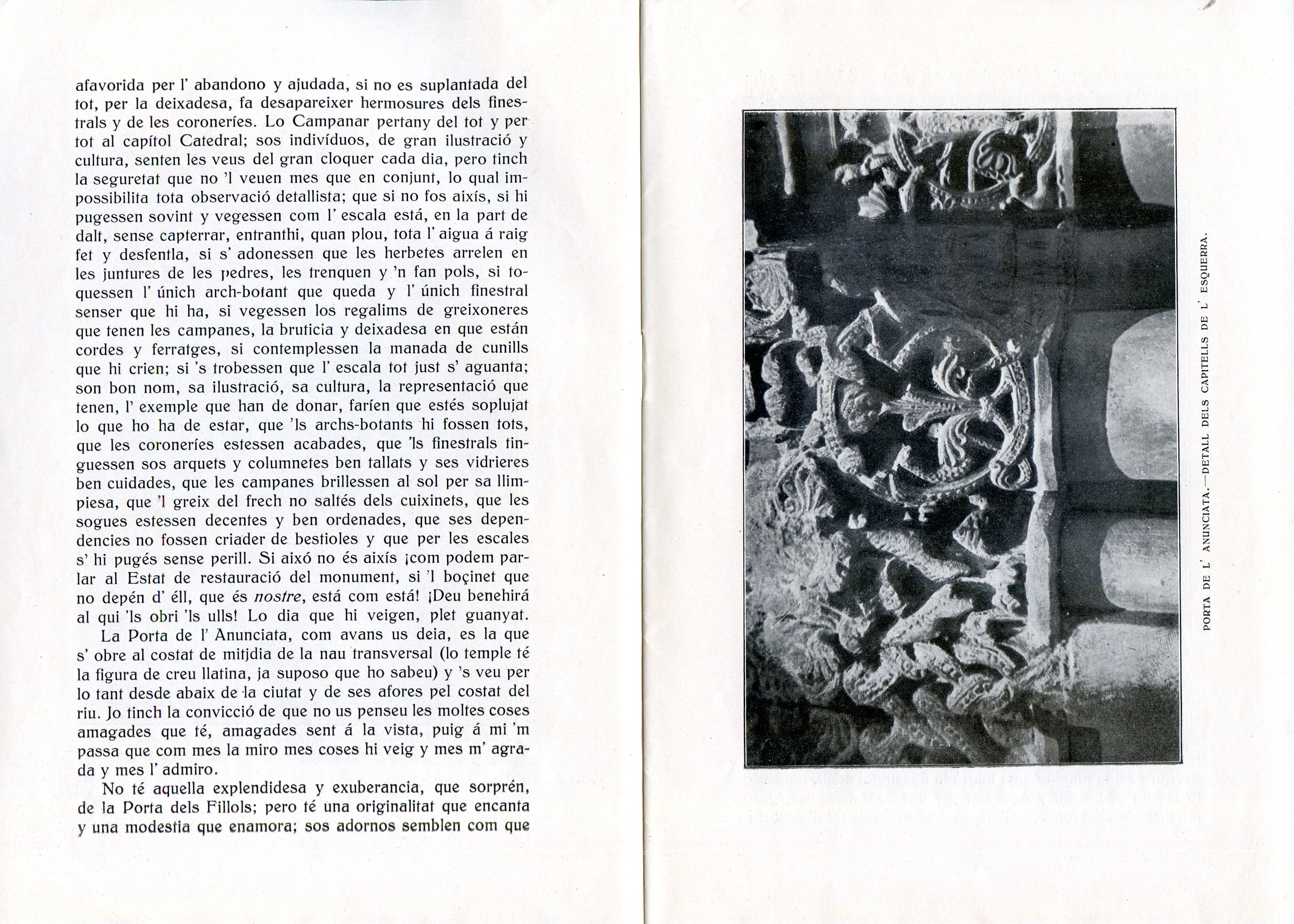 antiga seu de Lleyda, L' : Fragments : La porta de l'Anuciata - Miniatura 3